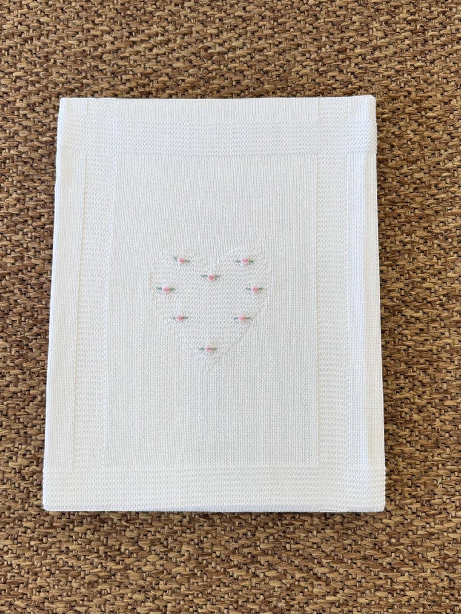 Coperta Neonata BIANCO CUORI/154-B