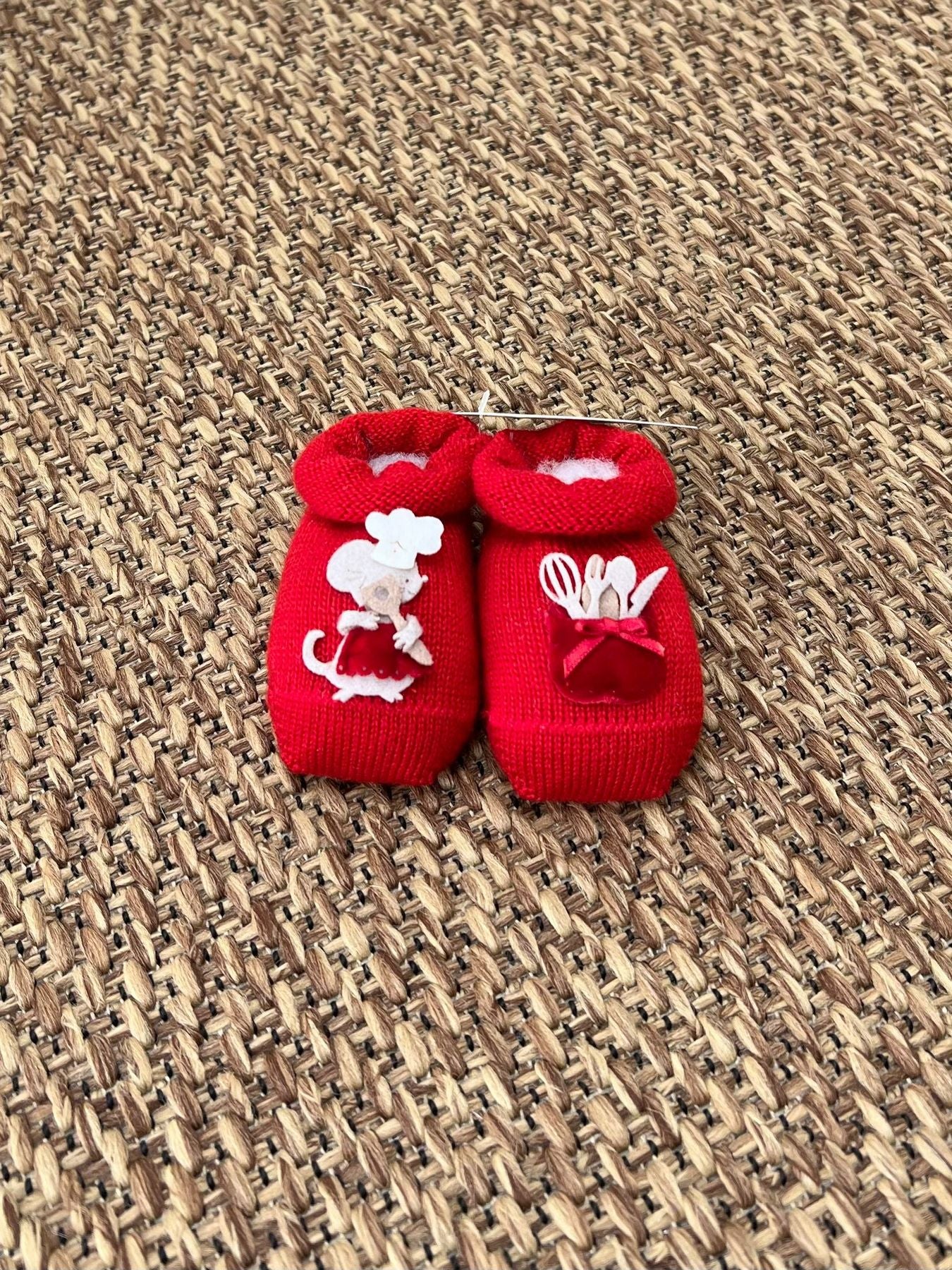 Babbucce Topolina chef Neonata ROSSO 30581/S1 - NANU' BABY