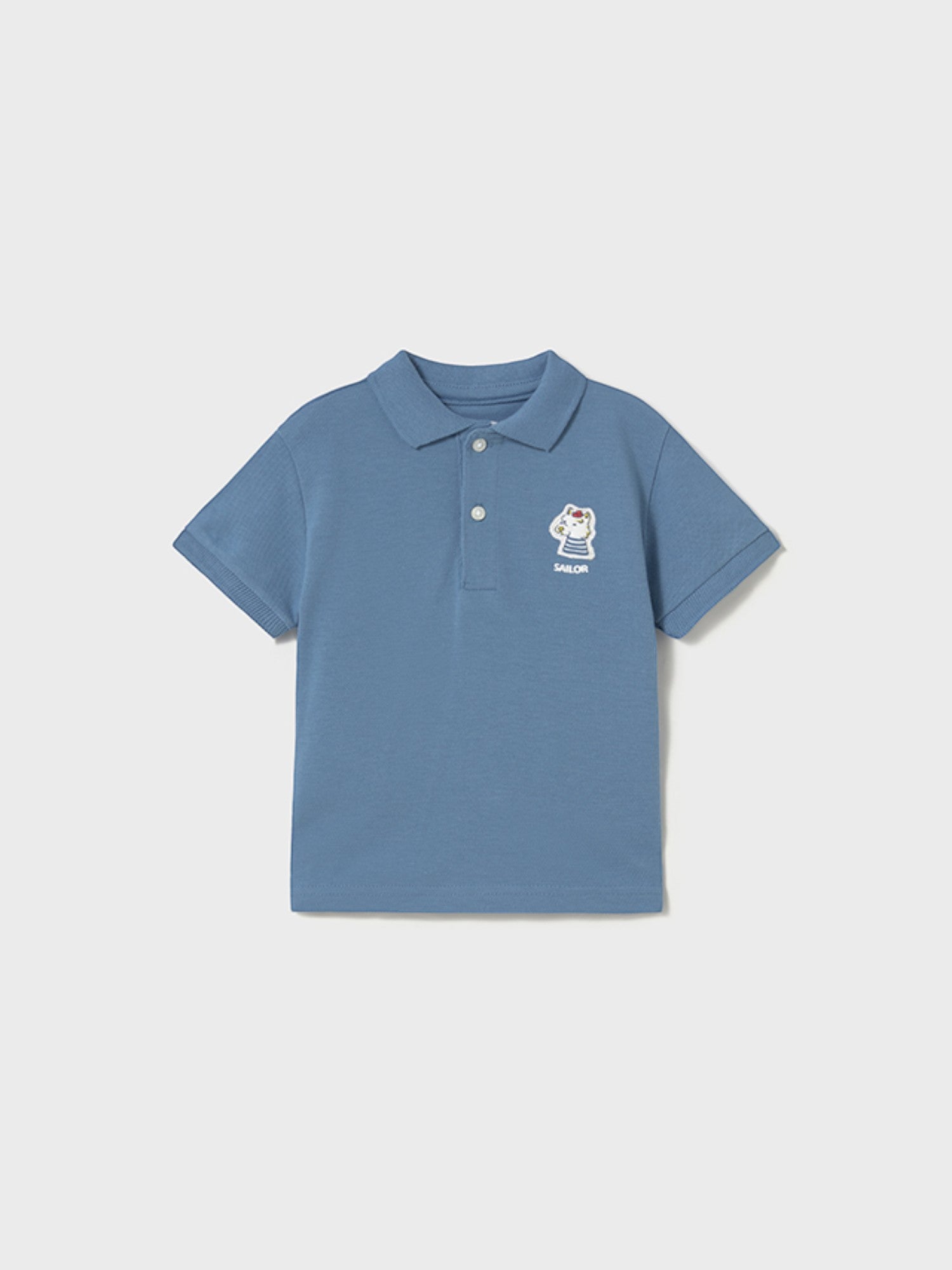 Polo m/c applique Bimbo AZZURRO 1108/62