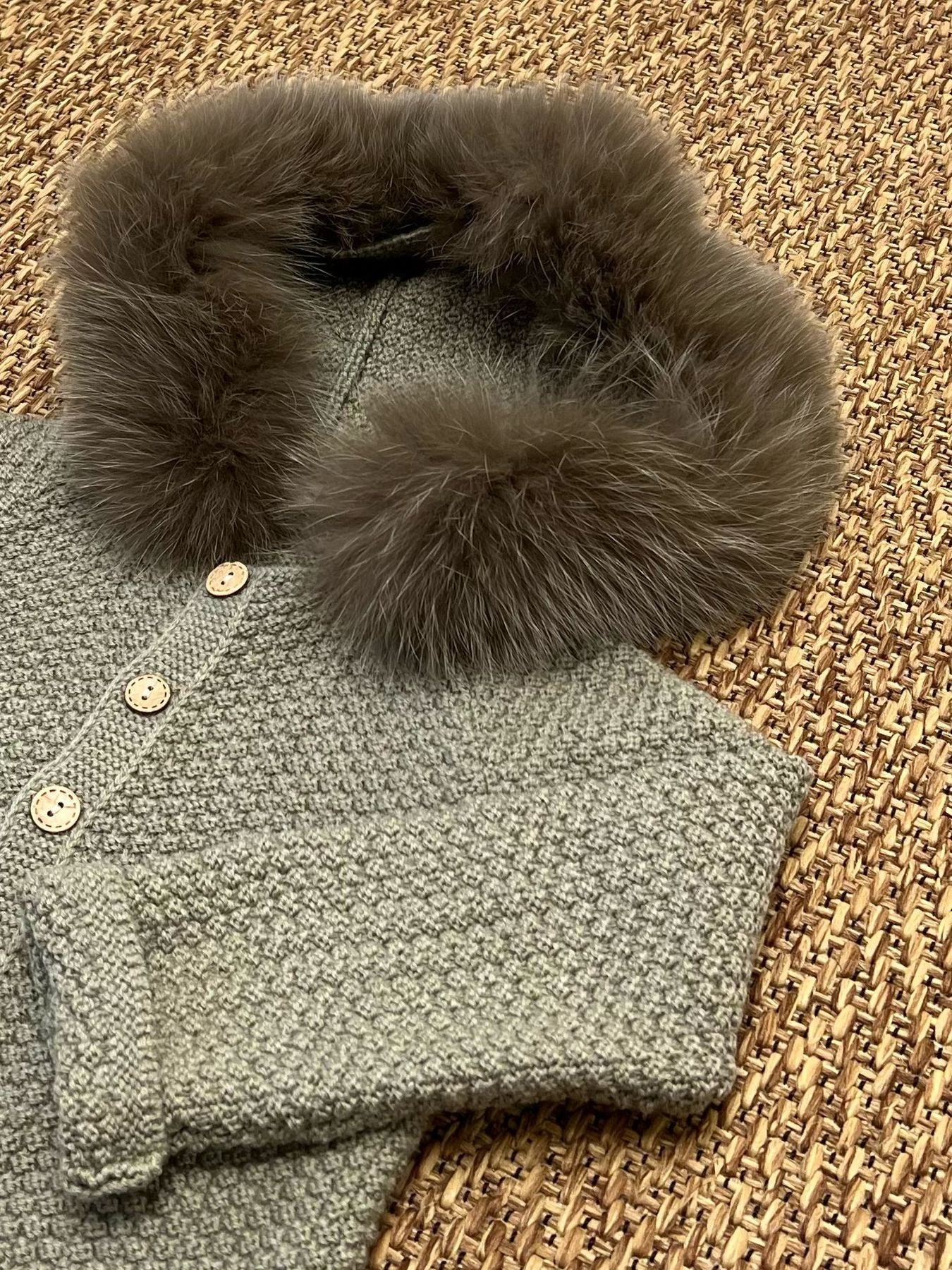 Cappotto in maglia Bimbo VERDE L019-10206