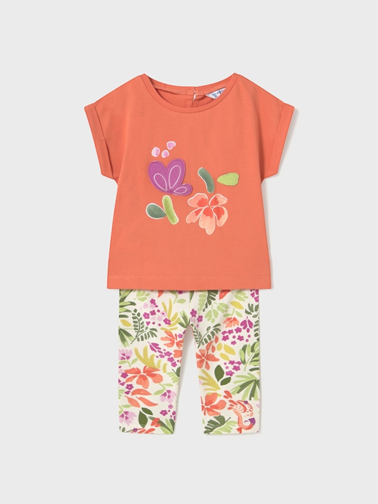 Comp.leggings stampato Bimba ARANCIO 1738/34