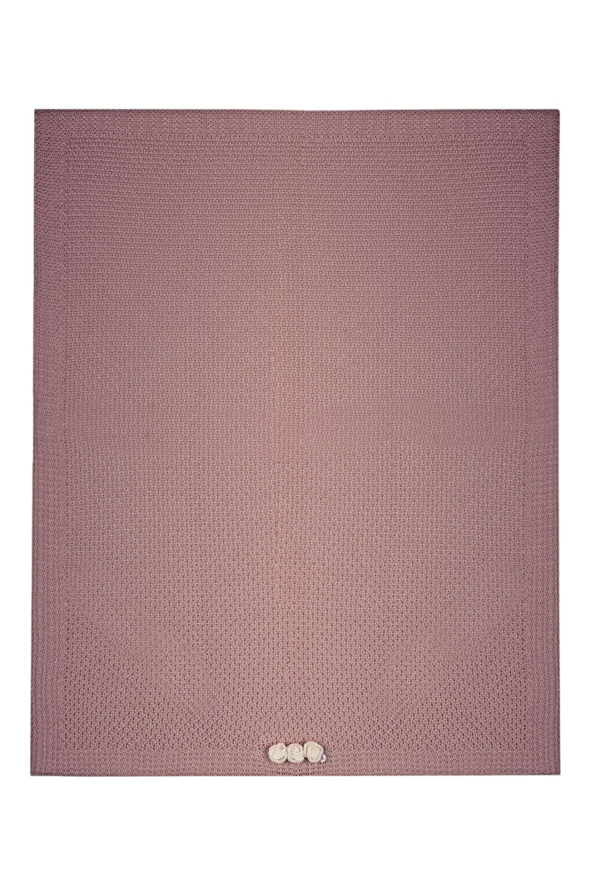 Coperta in filo con fiore - EL2480