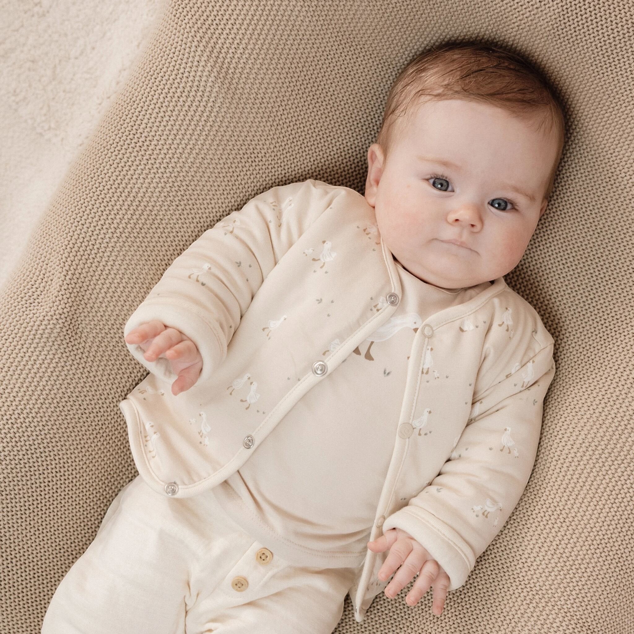 Reversible Baby Jacket, Beige, CL25292013
