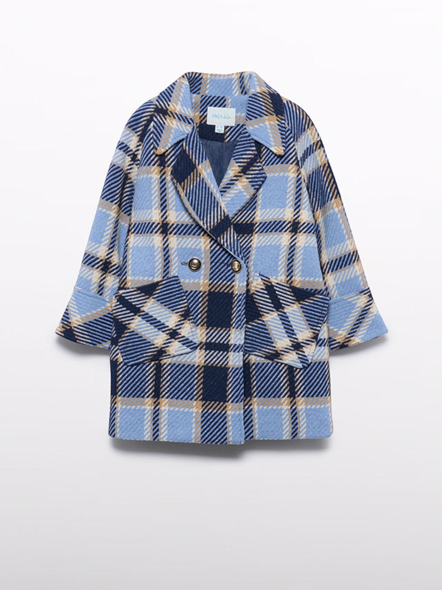 Cappotto a quadri Bimba CIELO 5845/4 - NANU' BABY