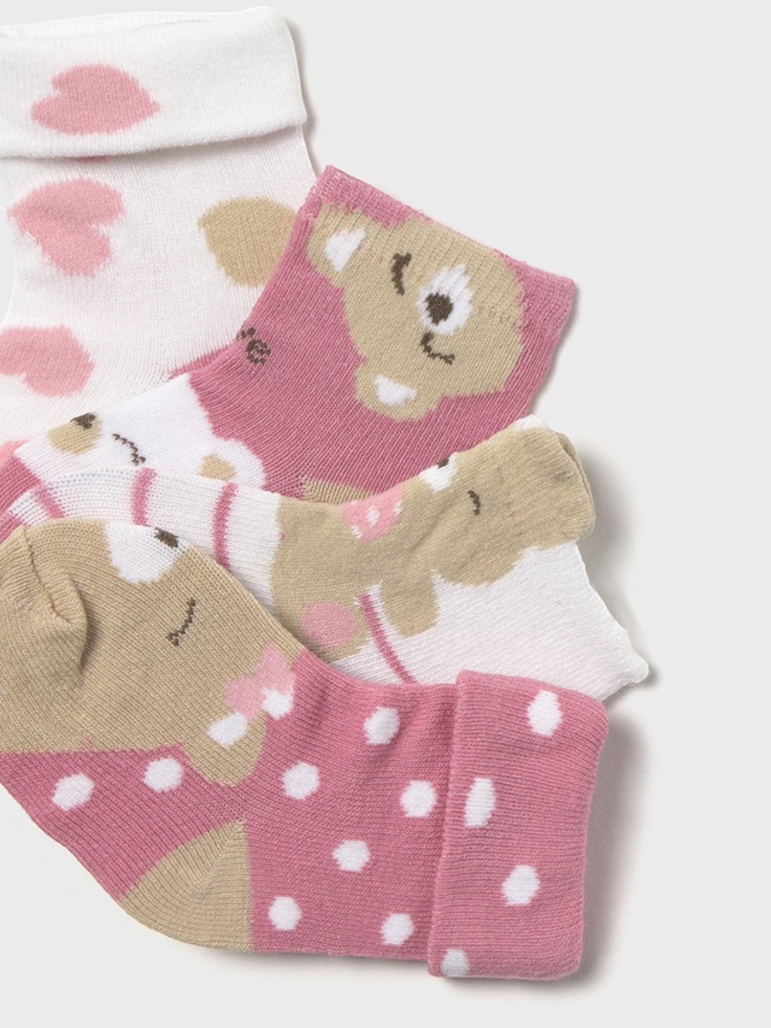 Set 4 calze in cotone ROSA 9867 /R