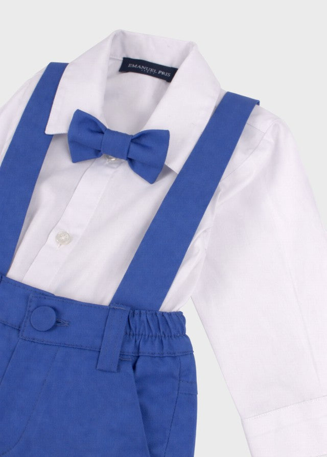 Completo Cerimonia Gilet Bermuda Azzurro