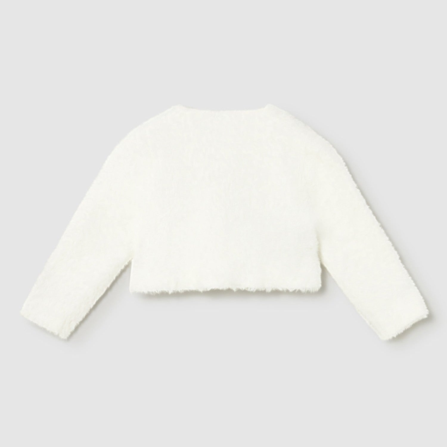 Cardigan pellicciotto Bimba ECRU 2357/65