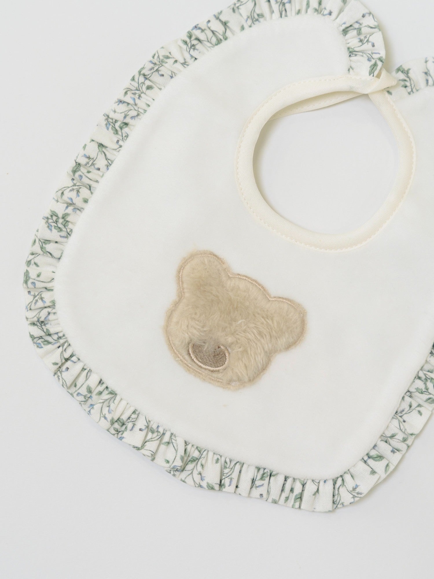Cuffia e Bavetta Neonata Verde LR1102 - NANU' BABY