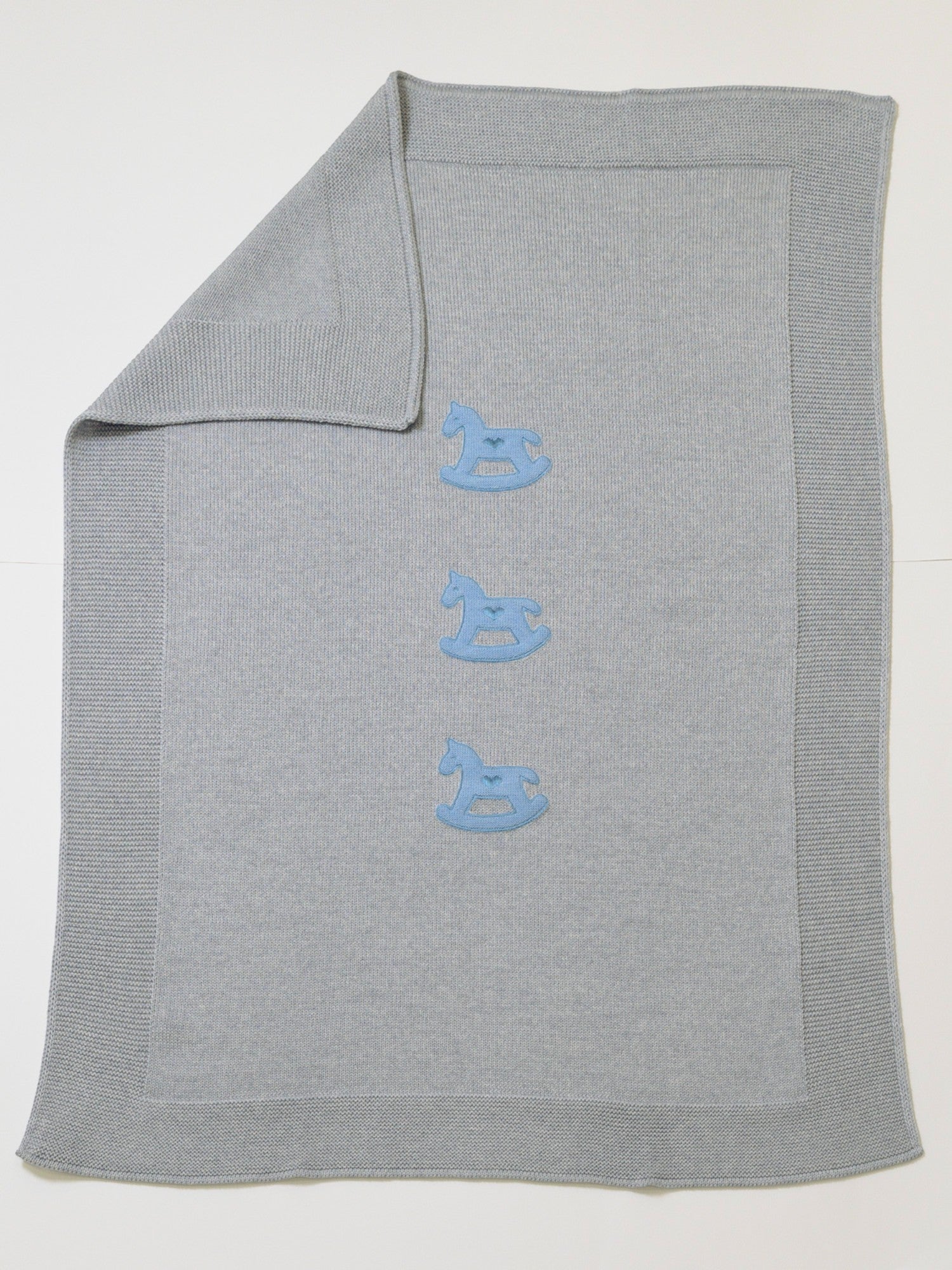 Coperta Cavallino a dondolo Neonato Grigio CAVALLINO/120 - NANU' BABY