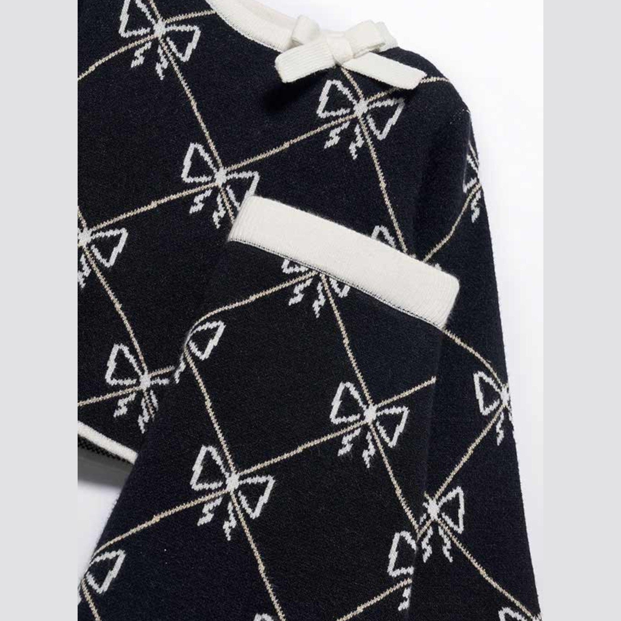 Compl. gonna tricot jacquard Bimba Nero 5538/8 -  NANU' BABY