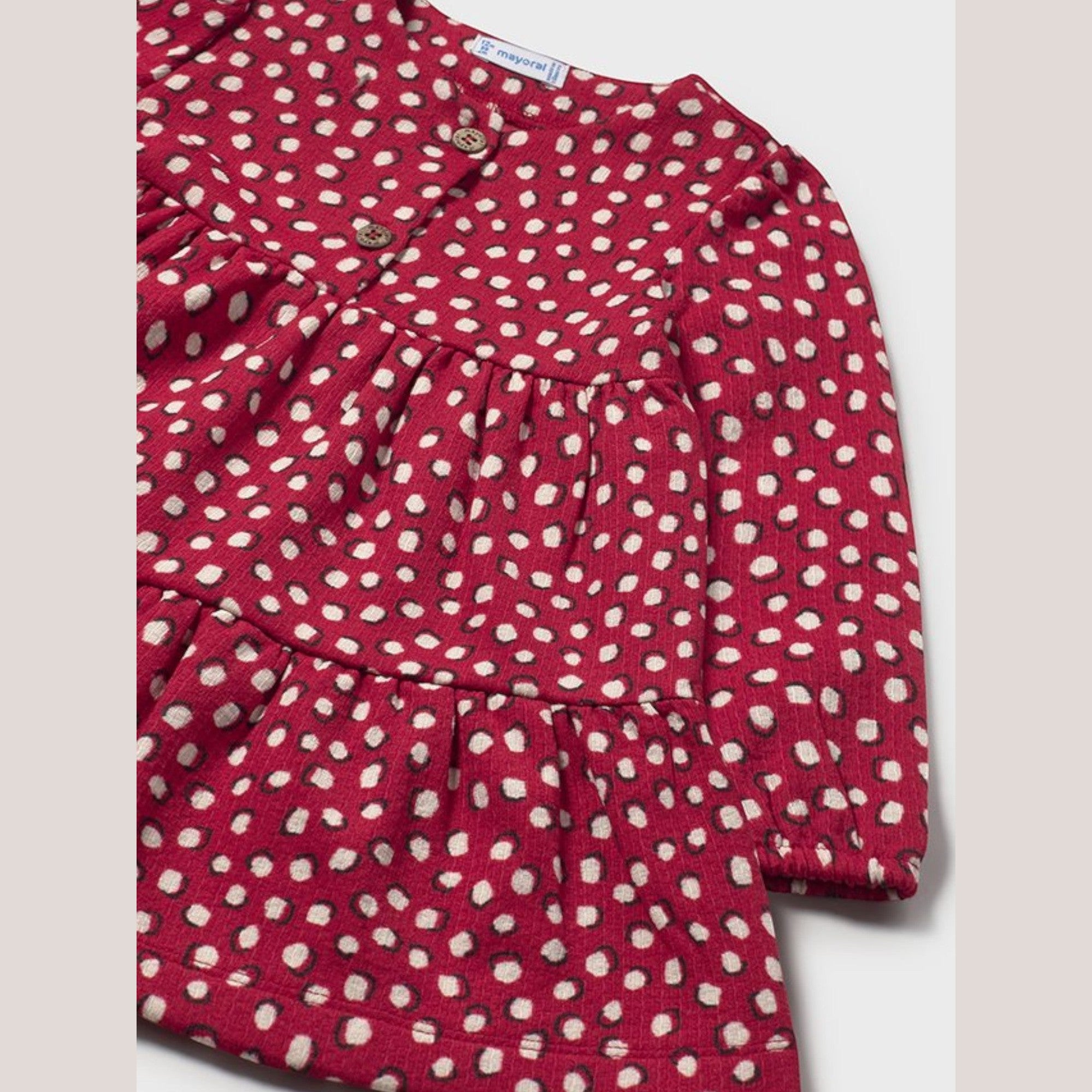 Abito punto strutturato Bimba Rosso 2915/40 -  NANU' BABY