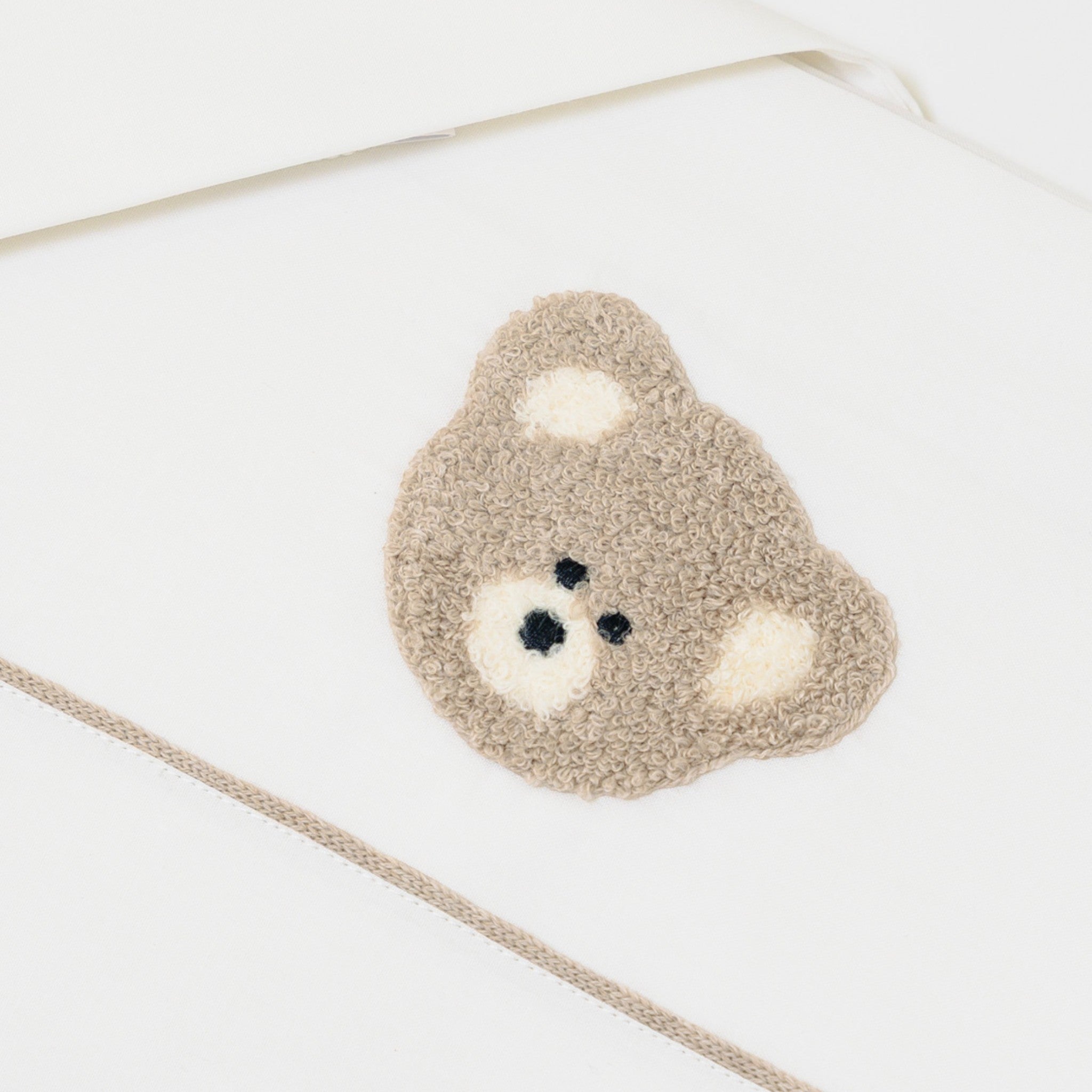 Baby Fitted Sheet, White Cotton, SARTORIA DEI PICCOLI (code LL1114)