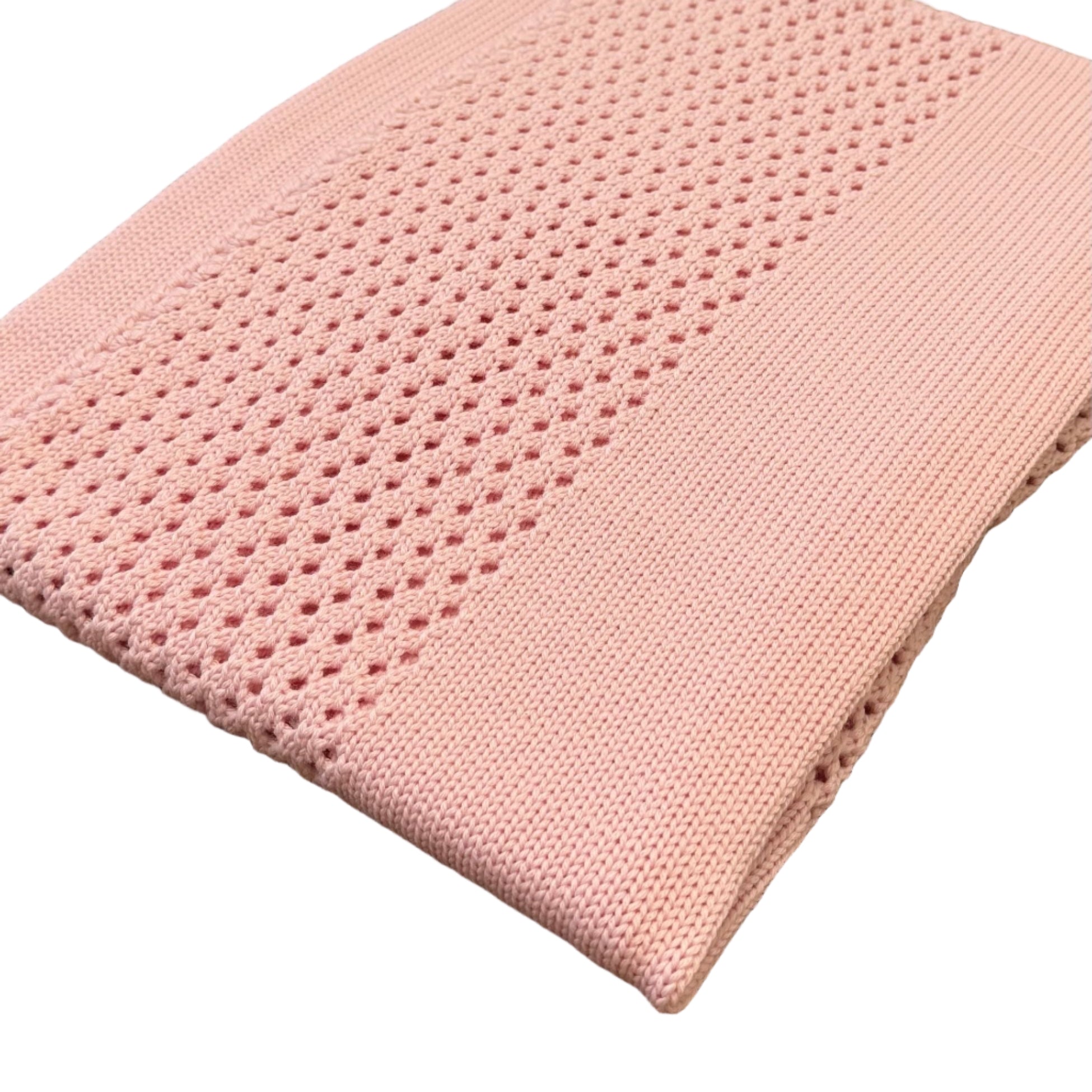 Coperta Neonata Lana Merino Rosa - BEBE' DI ALMY E80/R