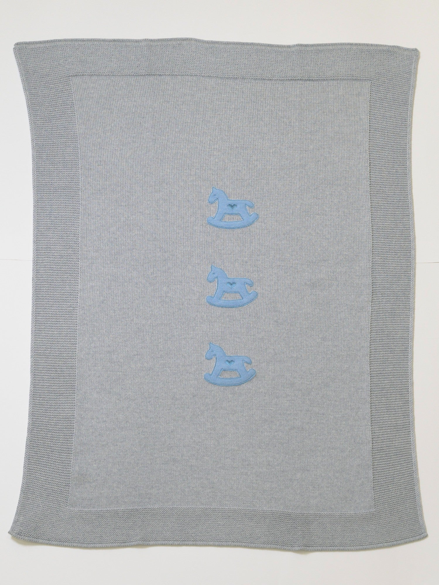 Coperta Cavallino a dondolo Neonato Grigio CAVALLINO/120 - NANU' BABY