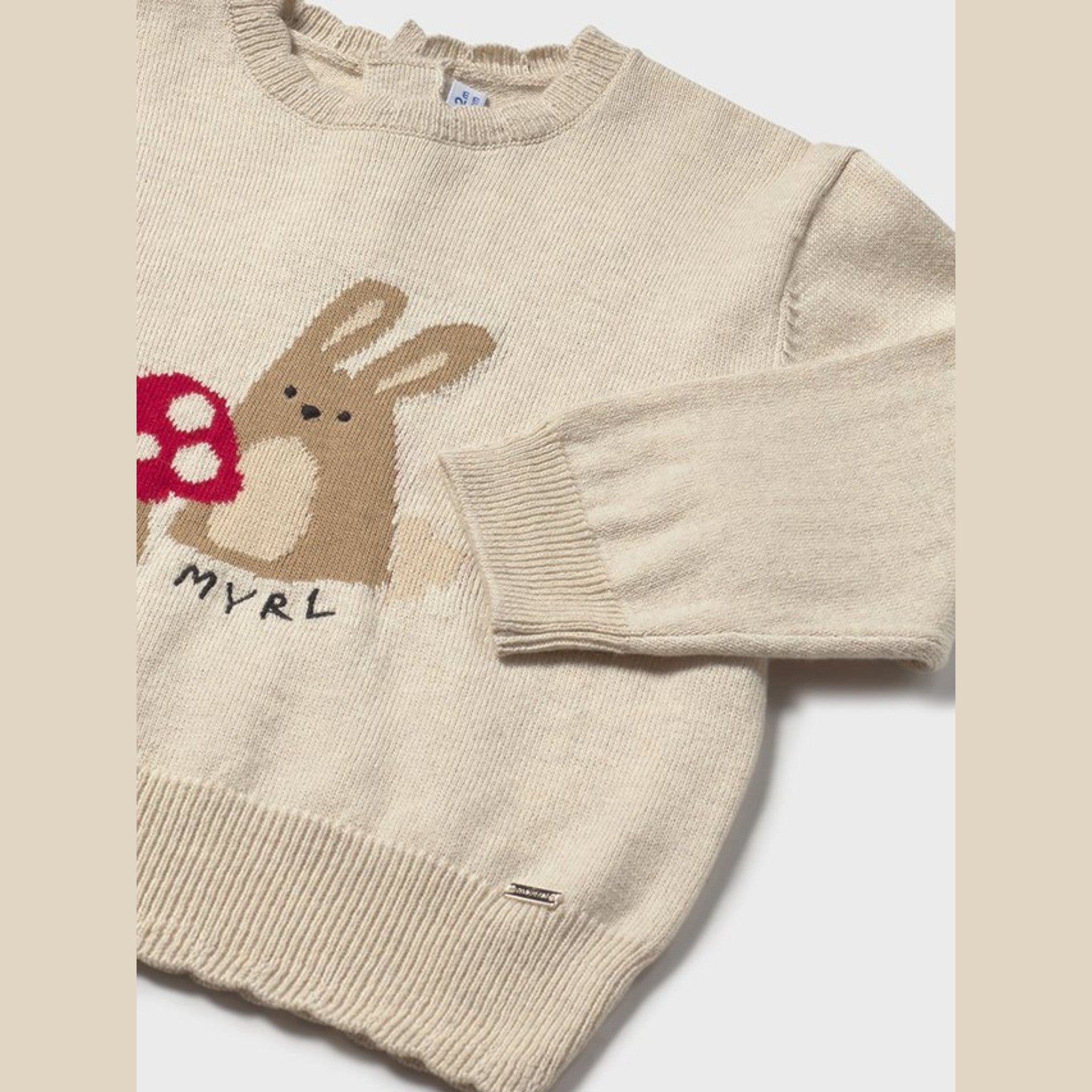 Maglione fino jacquard Bimba Beige 2354/21 -  NANU' BABY