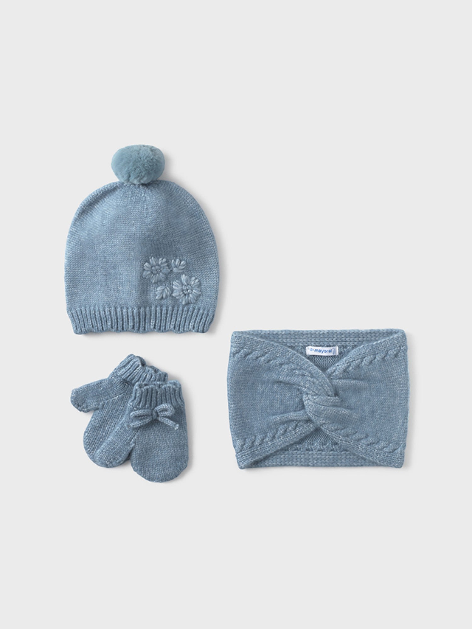 Completo cappello mutanda muffol CIELO 10019/46 - NANU' BABY