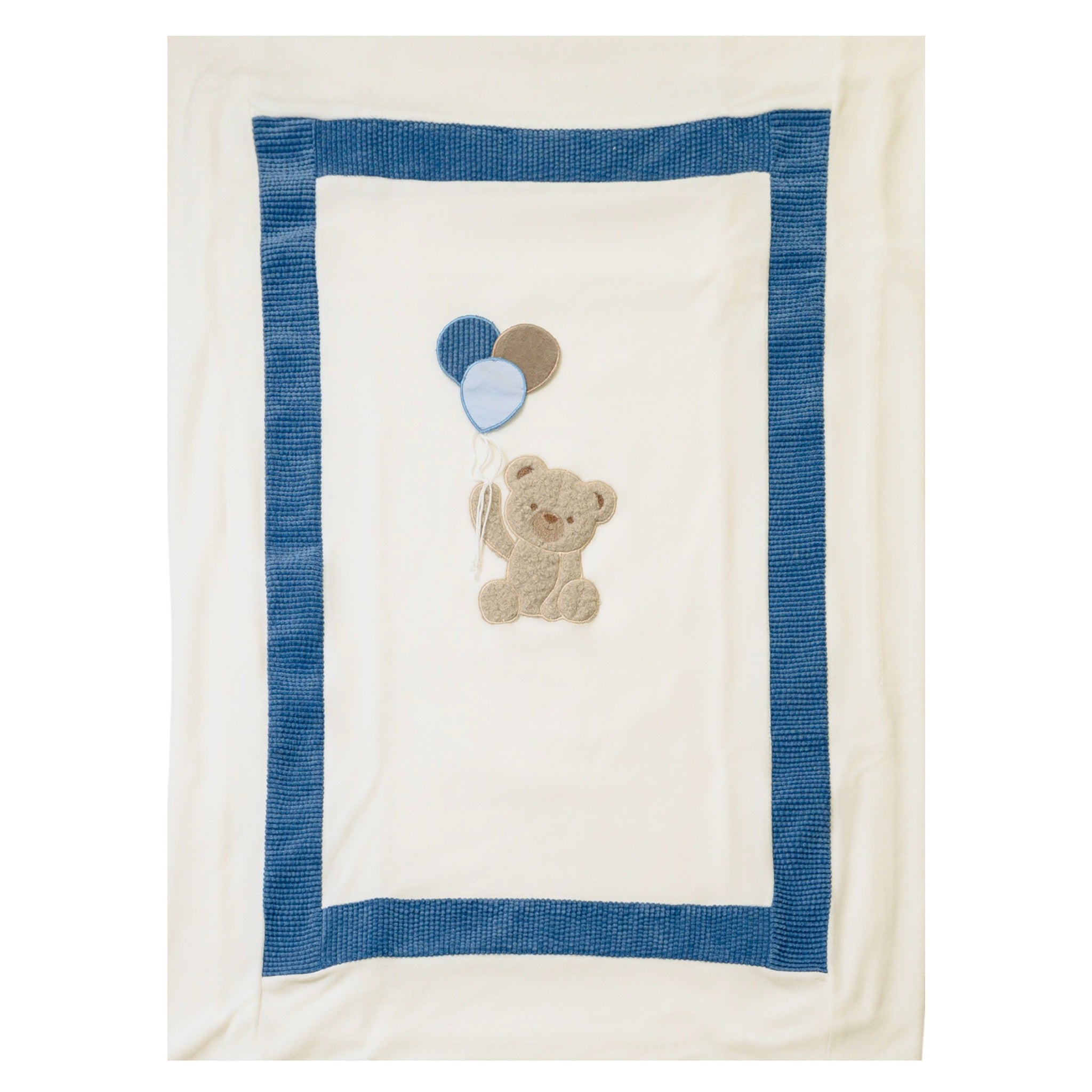 Baby Blanket, Blue Chenille, SARTORIA DEI PICCOLI (code LC1110)