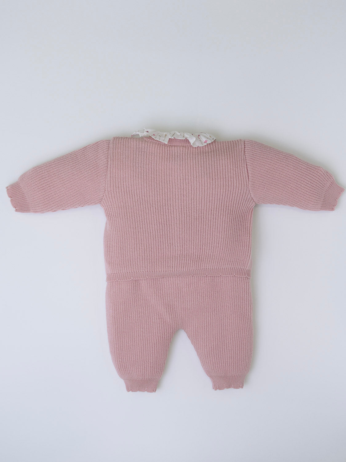 Completo lana rosa marsala Neonata ROSA IN1431/R - NANU' BABY