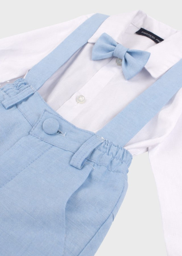 Completo Cerimonia Gilet Bermuda Cielo