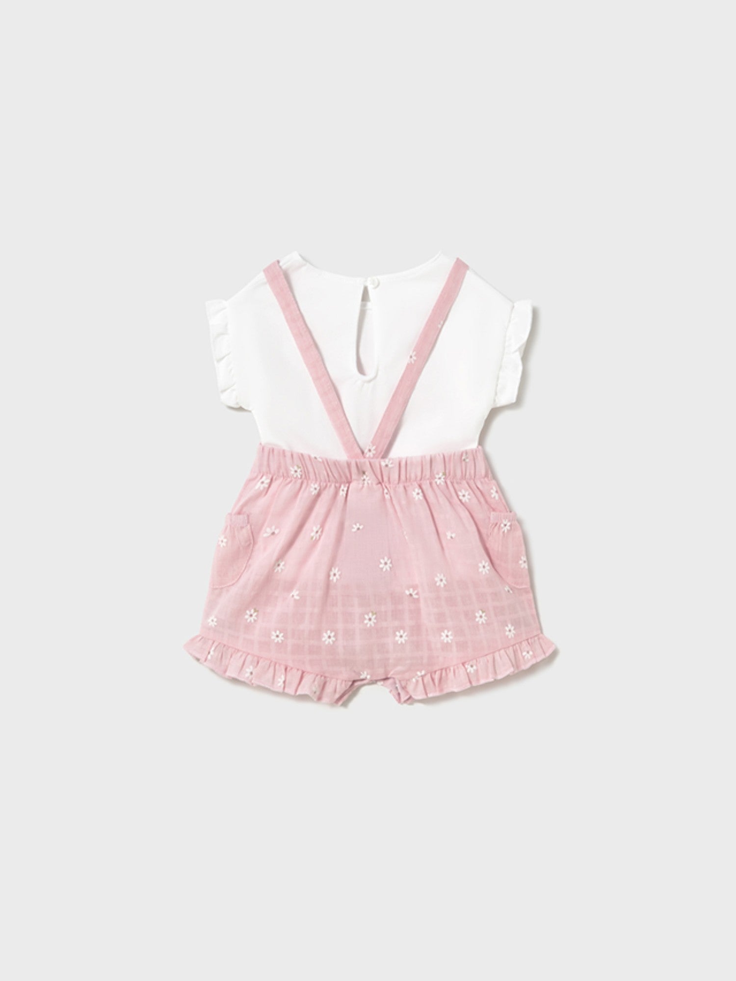 Completo salopette e maglietta Bimba ROSA