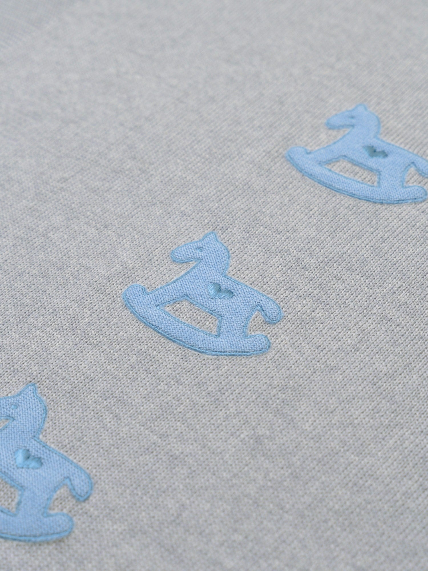 Coperta Cavallino a dondolo Neonato Grigio CAVALLINO/120 - NANU' BABY