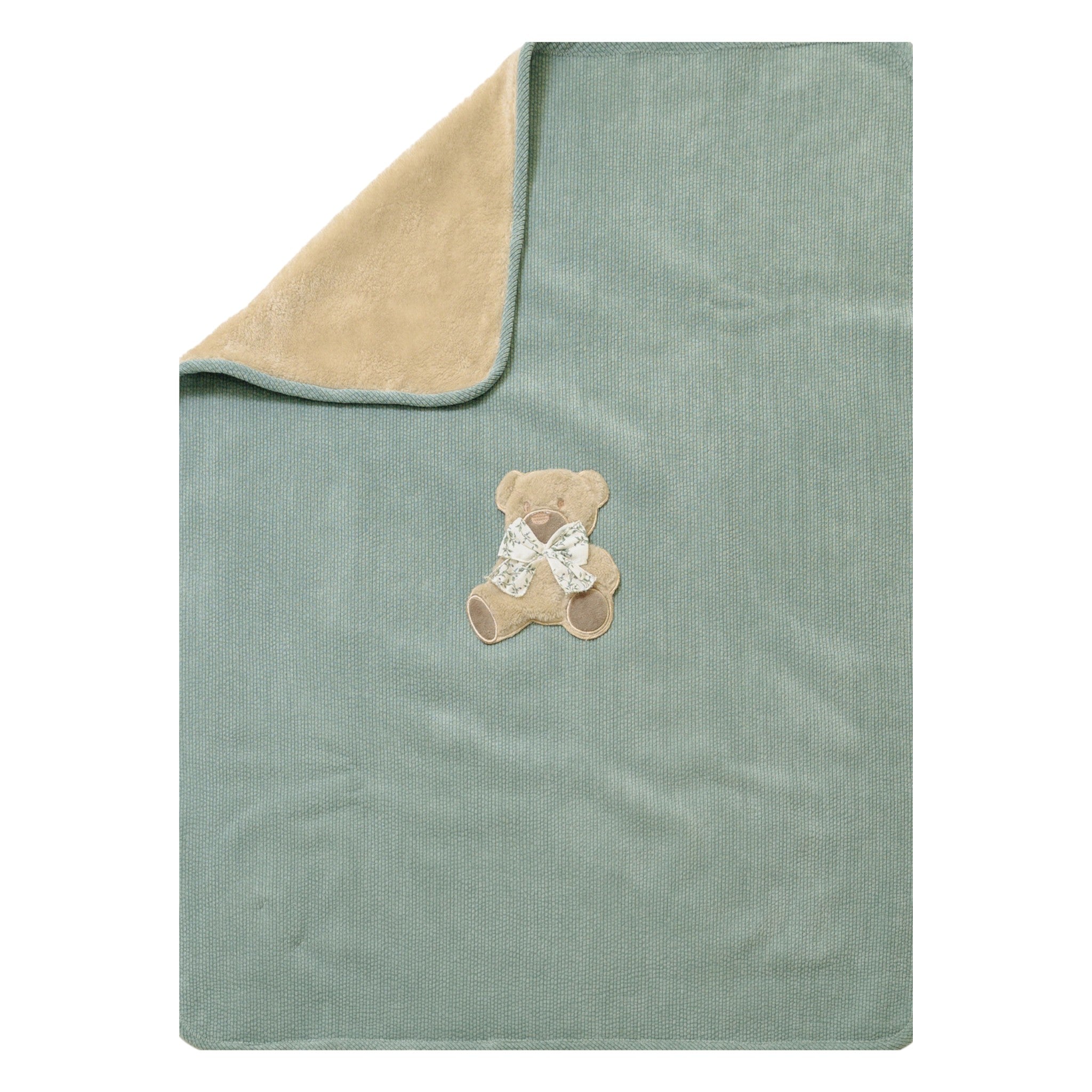 Green Chenille Baby Blanket by SARTORIA DEI PICCOLI (code LC1102)