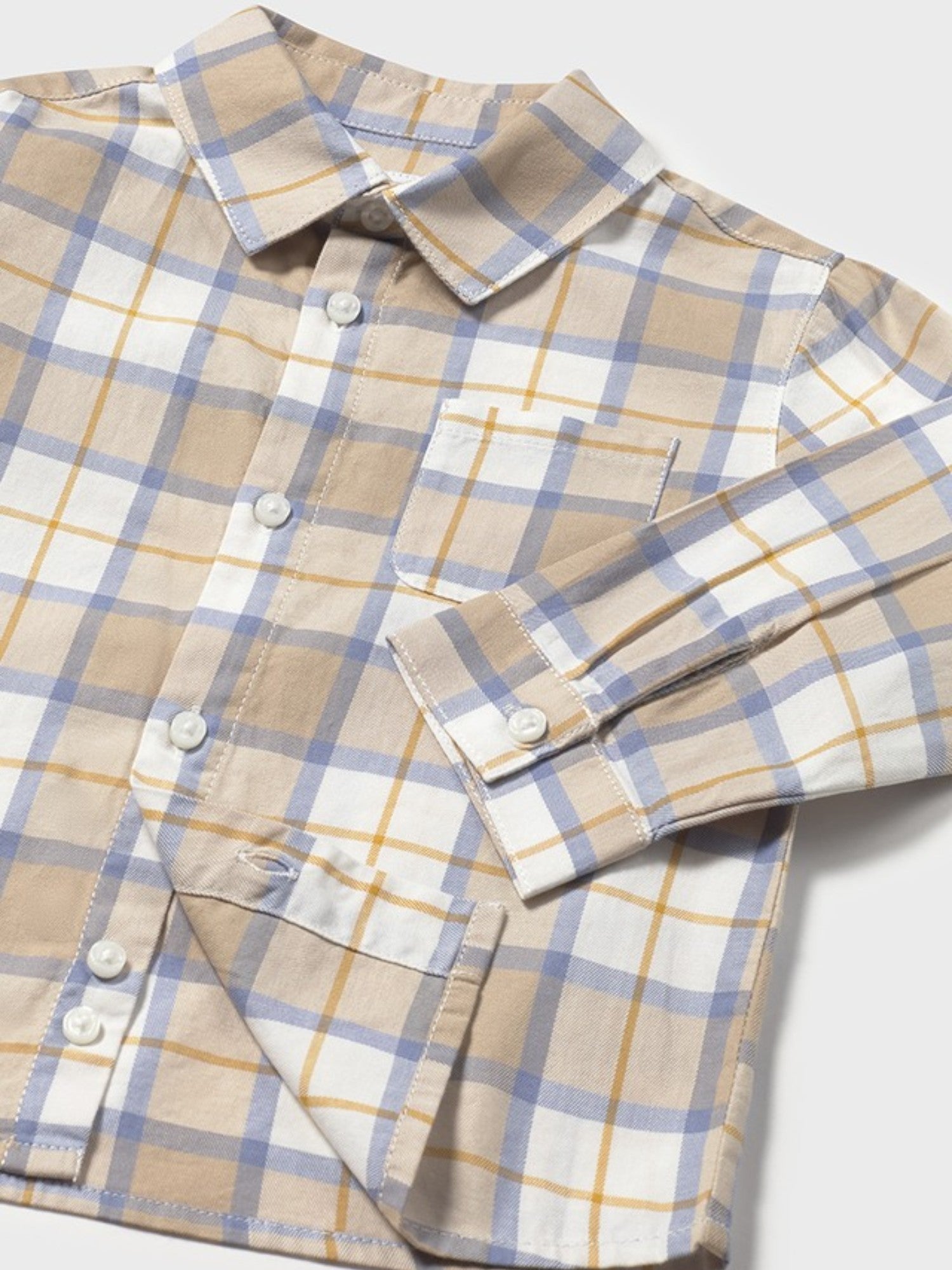Camicia m/l quadri Bimbo Beige 2109/92 - NANU' BABY