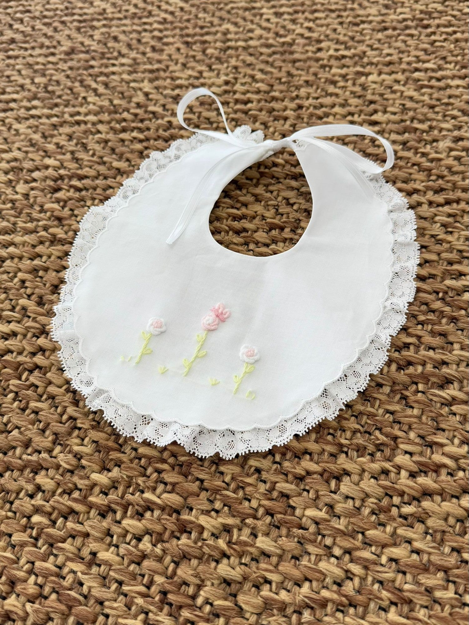 Bavetta in cotone Batista Neonata BIANCO PICCI/BV