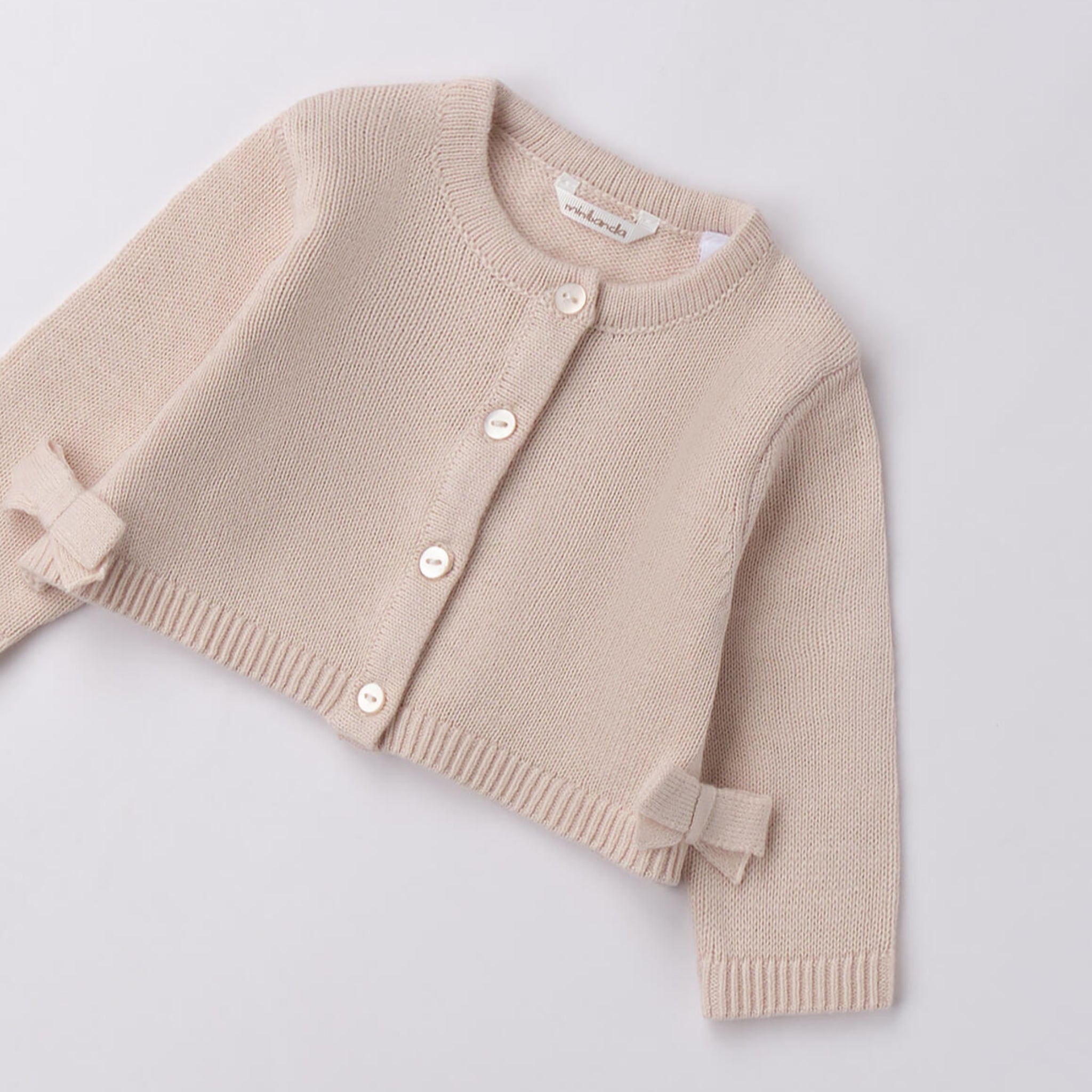 Ivory Baby Girl's Cotton and Wool Knit Cardigan 3F703/2911