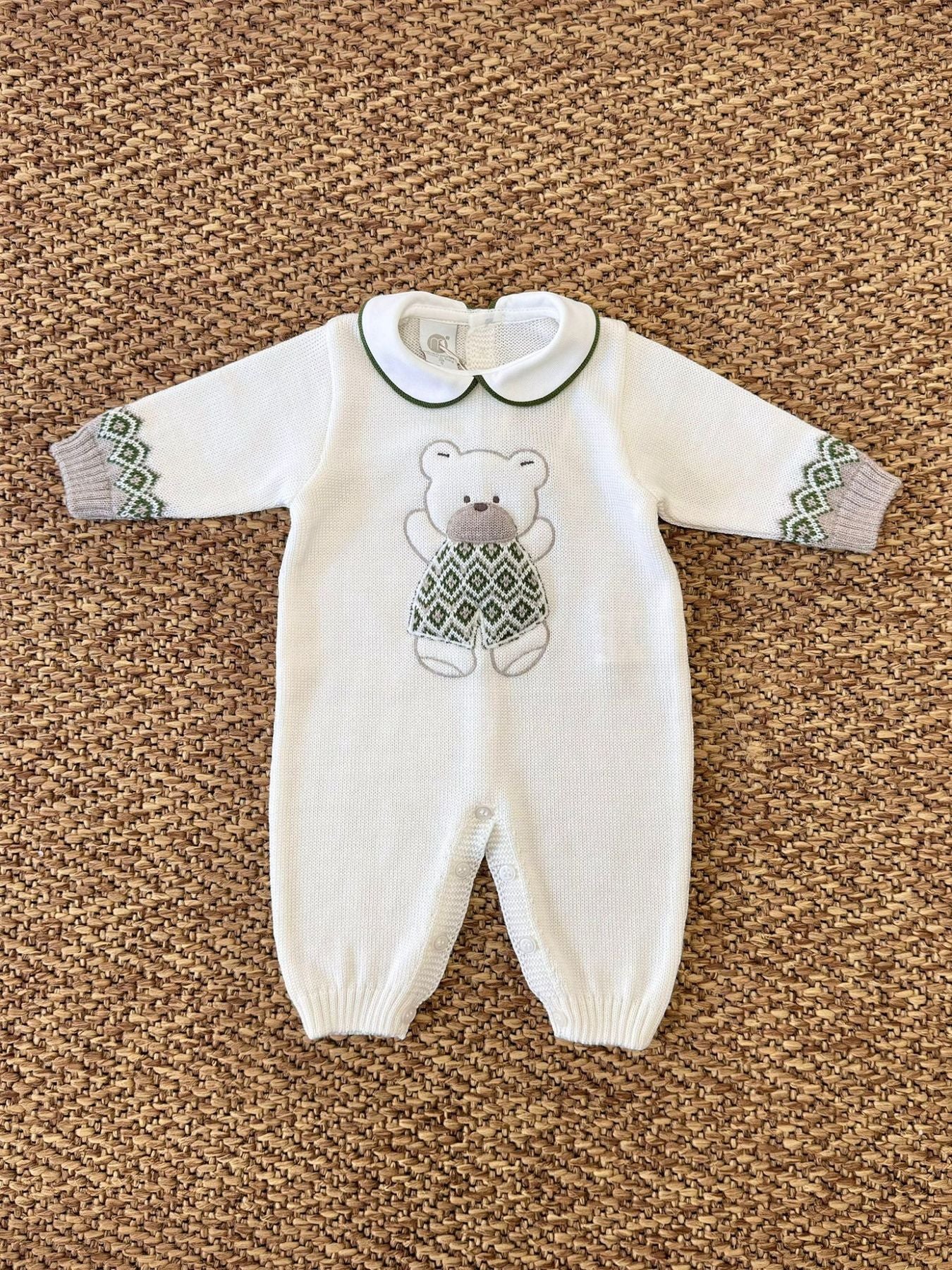 Tutina Orsetto Neonato VANIGLIA IB5110/V - NANU' BABY