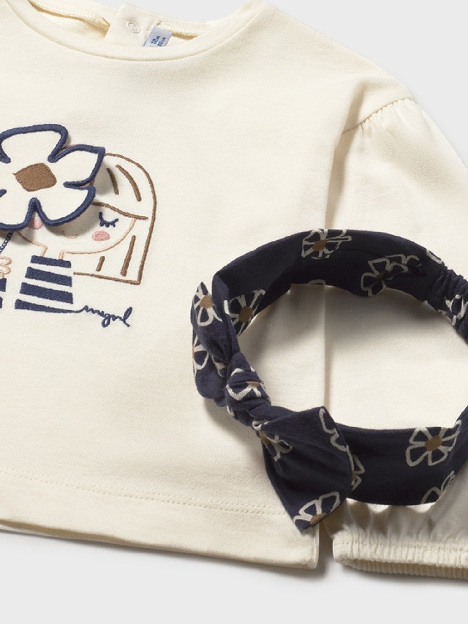 Maglietta cerchietto Bimba PANNA 2078/26