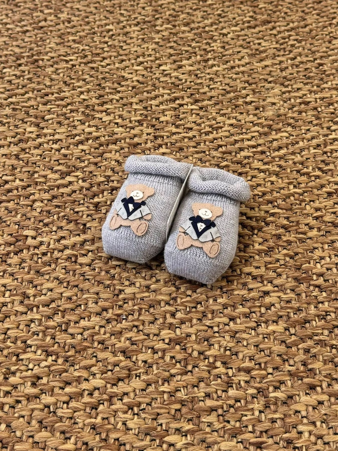 Babbucce Orsetto in smoking Neonato GRIGIO 30561/N4