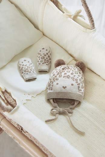 Completo cappello e manopole LATTE 9668-