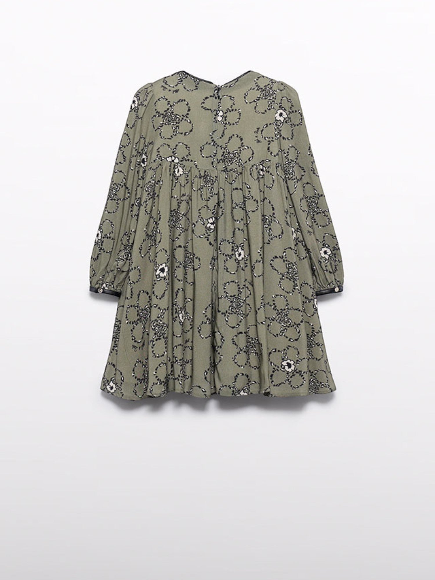 Abito viscosa stampato Bimba Verde 5536/6 - NANU' BABY
