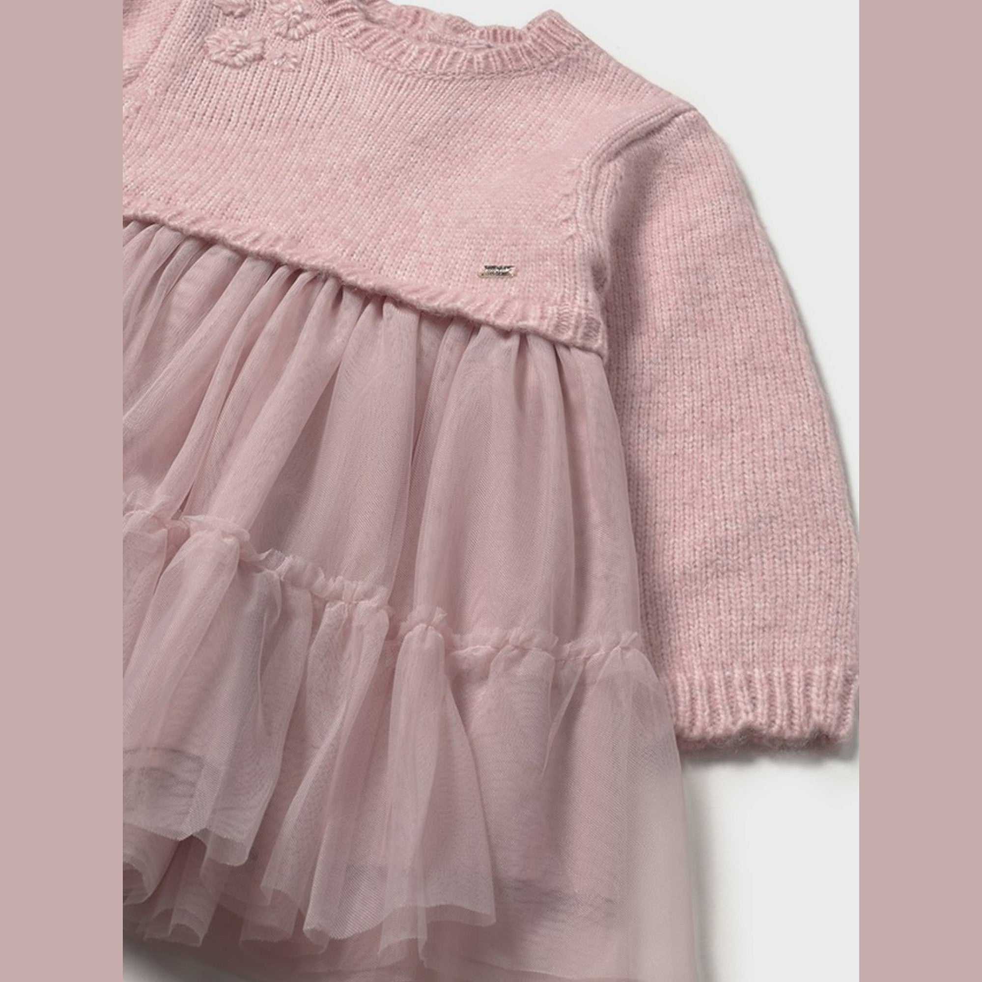 Abito combinato tricot Bimba Rosa 2905/33 -  NANU' BABY