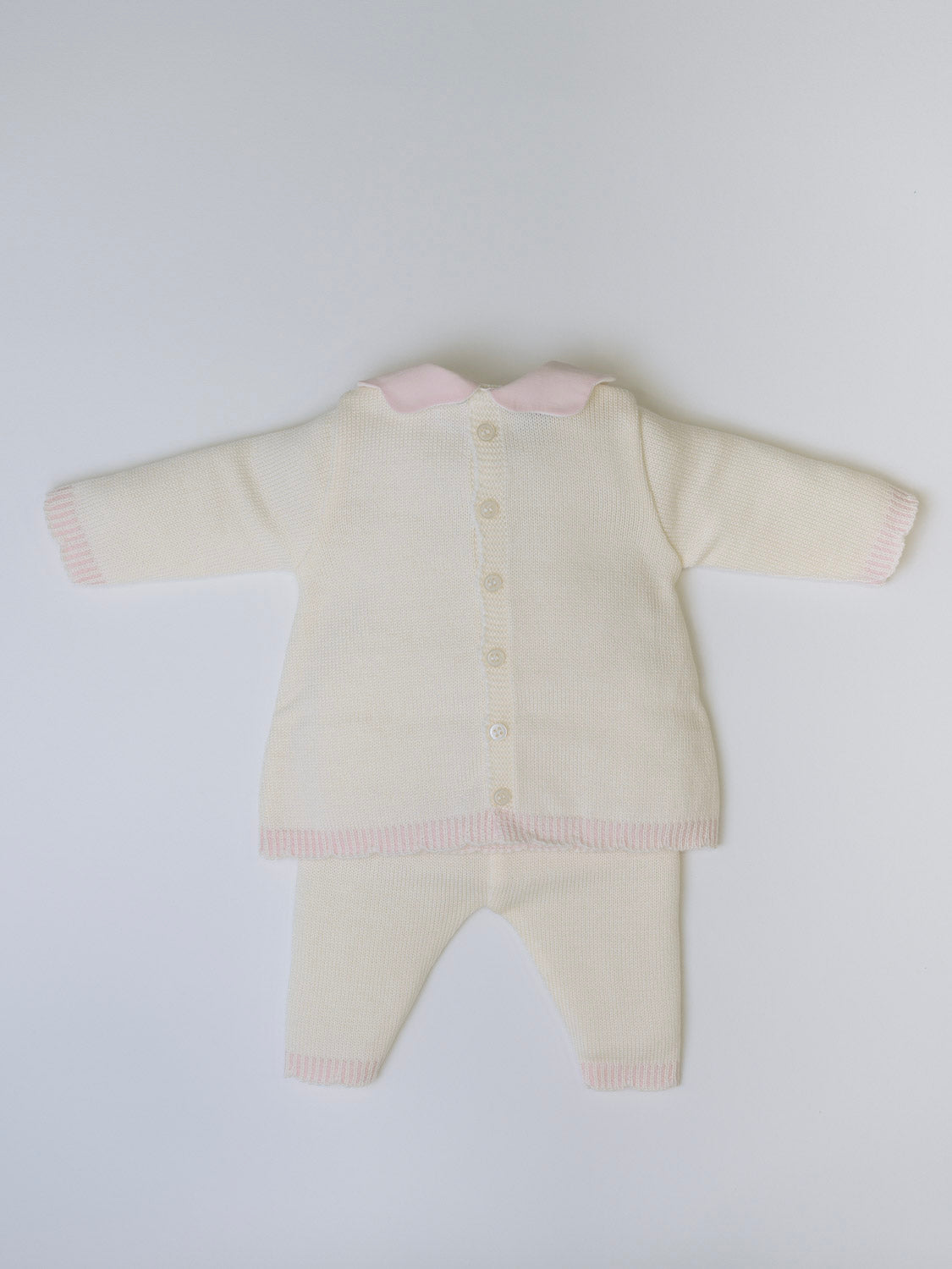 Completo lana elegante Neonata VANIGLIA IN1019/R - NANU' BABY