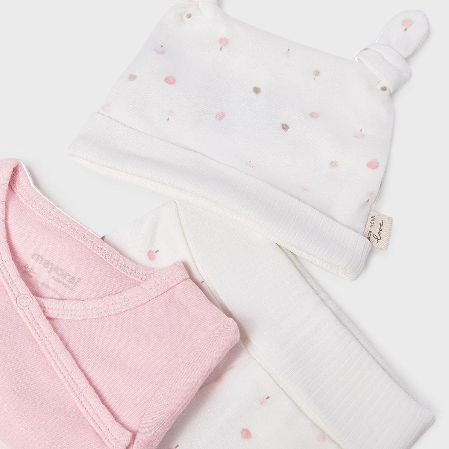 Baby girl's newborn outfit, pink, 9980/38