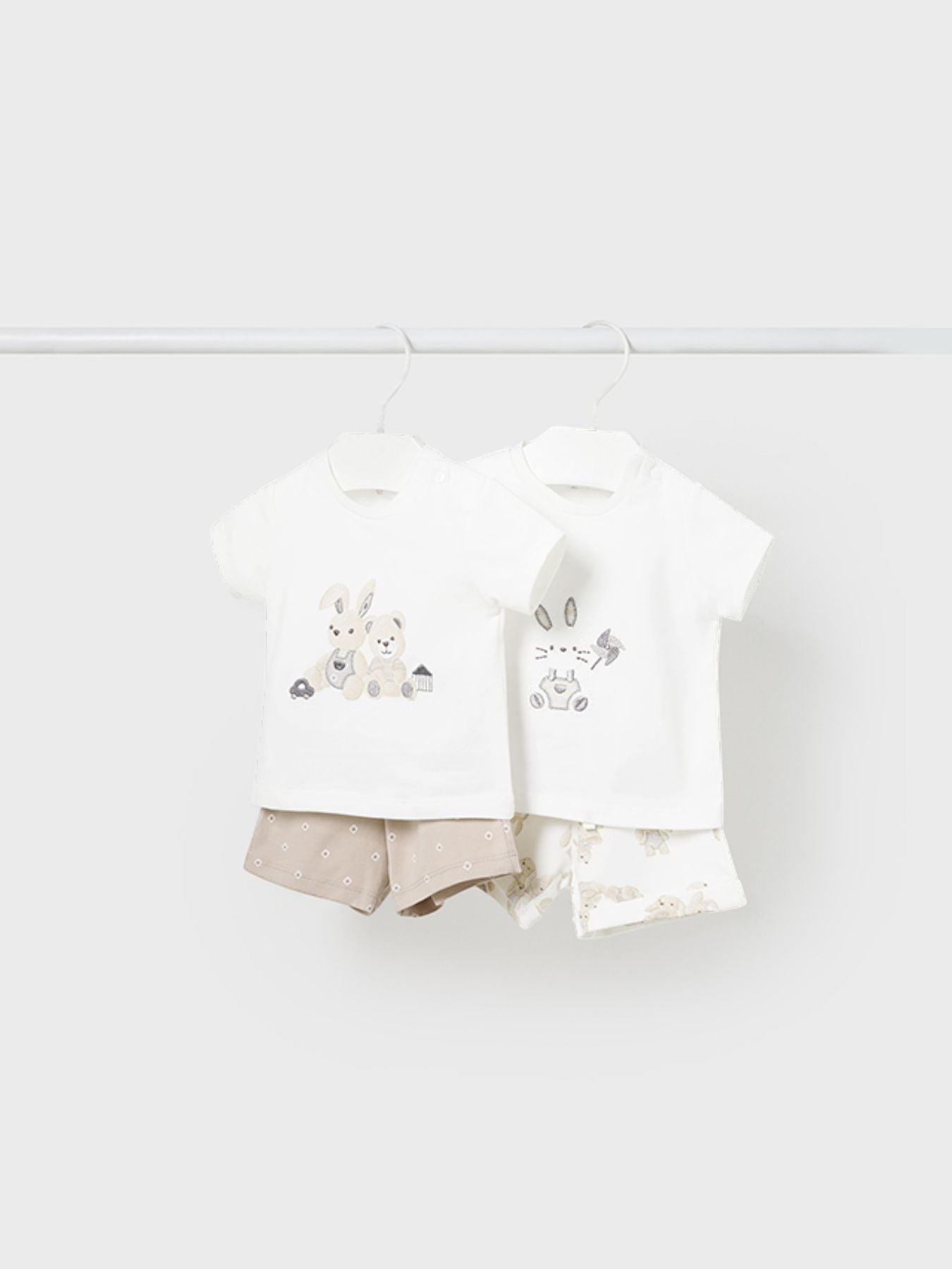 Comp 4 pezzi corto Bimbo ECRU 1625 - NANU' BABY