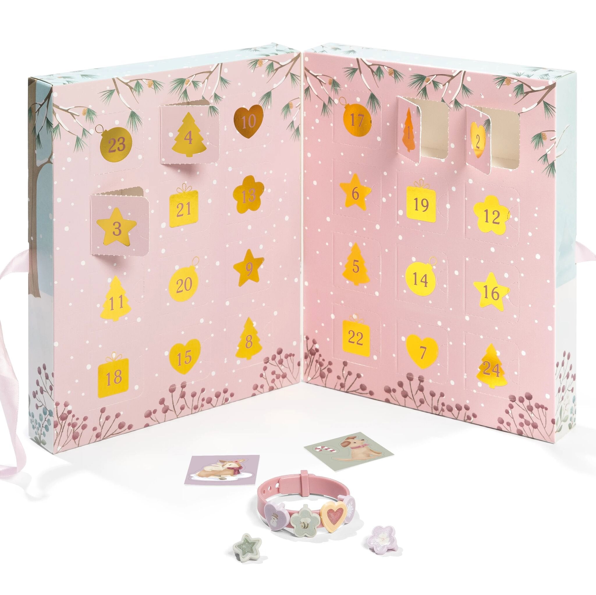 Calendario dell'avvento con regali (braccialetti, charms e stickers)  Multicolore 126664