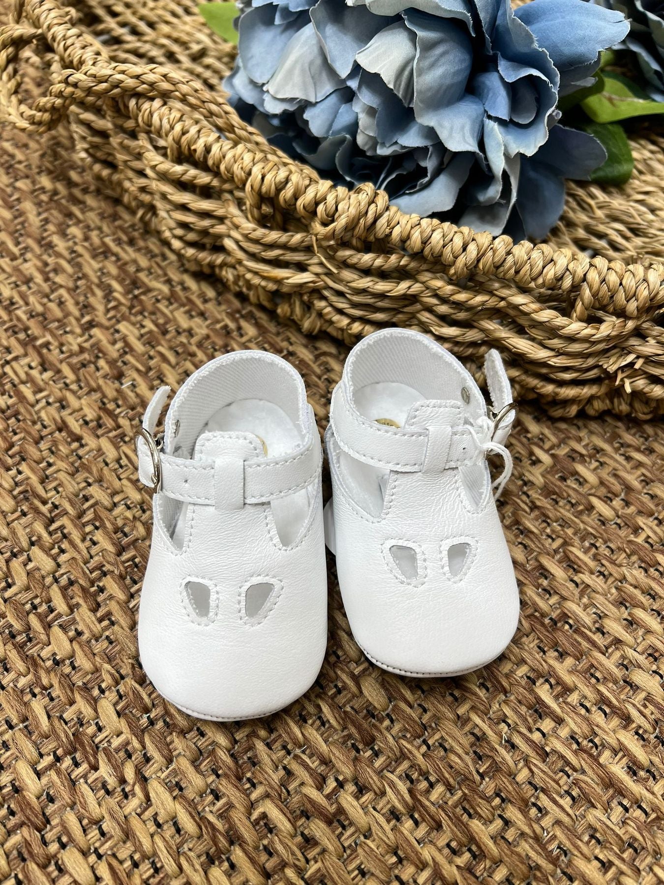 Scarpina occhio di bue Bimbo Bianco SM3781/T0011