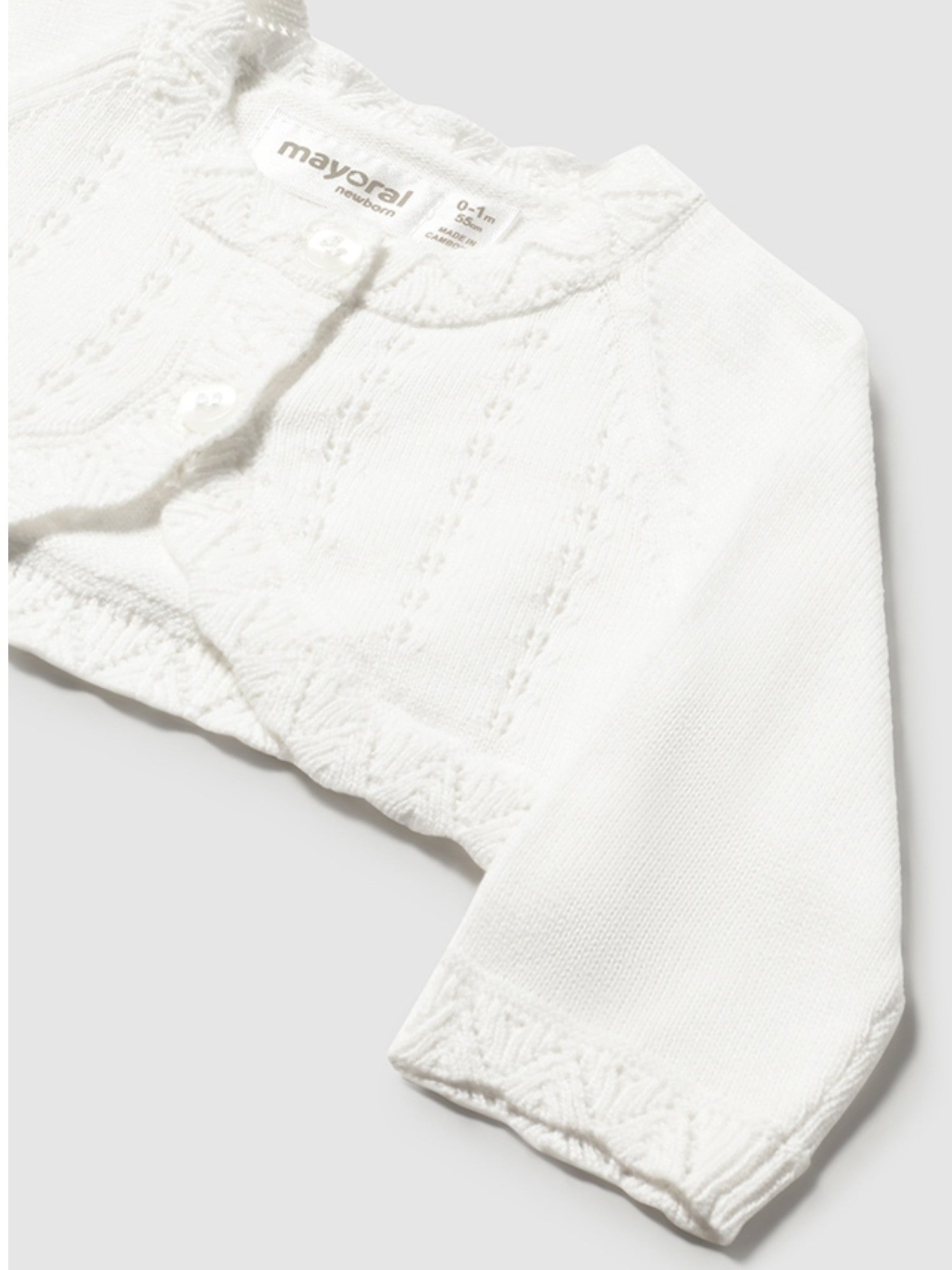 Cardigan Bimba Ecru Corto Mayoral 307/77 - NANÙ BABY - NANU' BABY