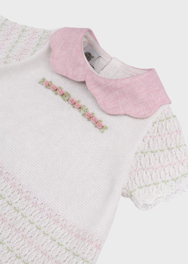 Completo Nascita Cotone Rosa Pesco EK1319C