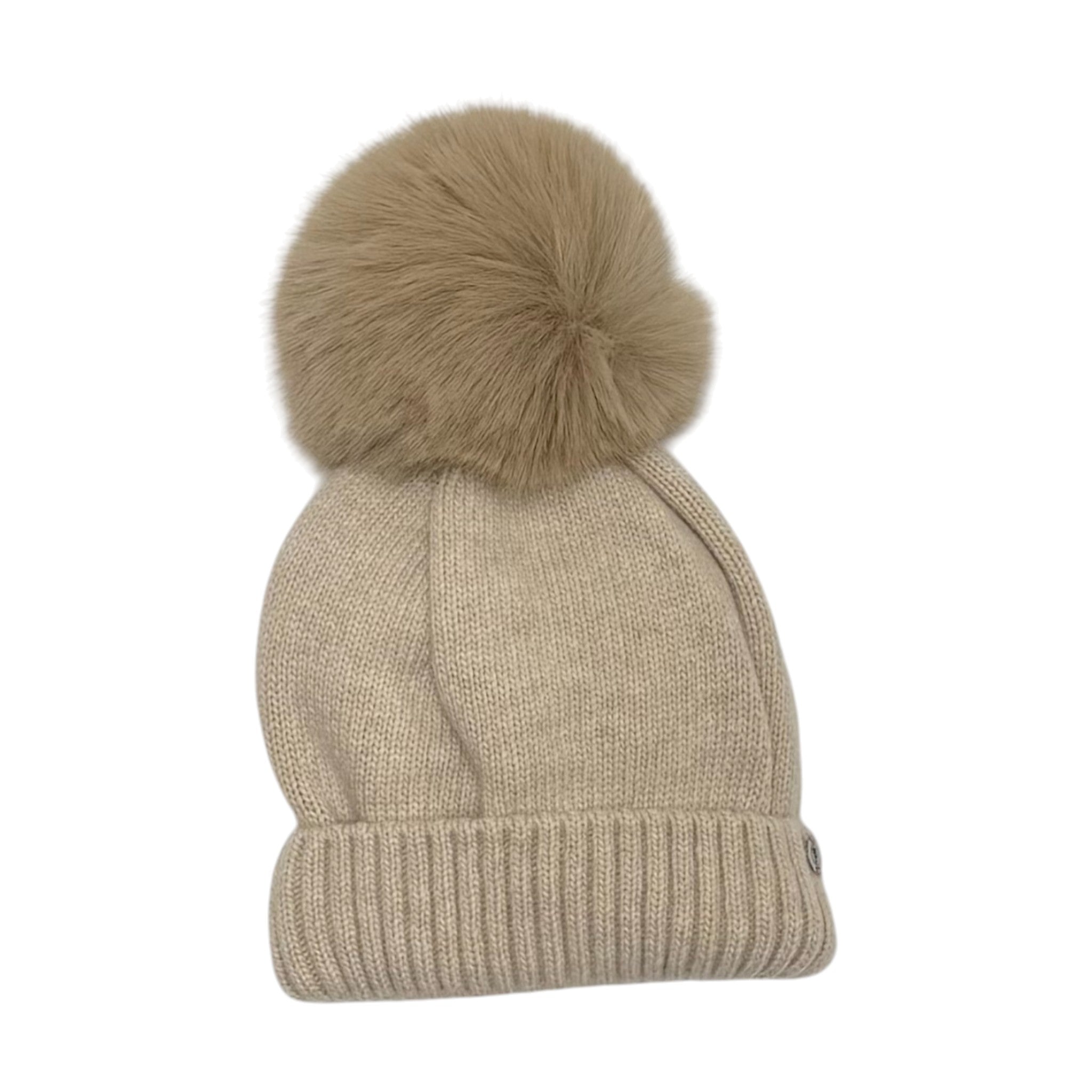 Cappello Pom Pon Ecologico Beige CT1622EA
