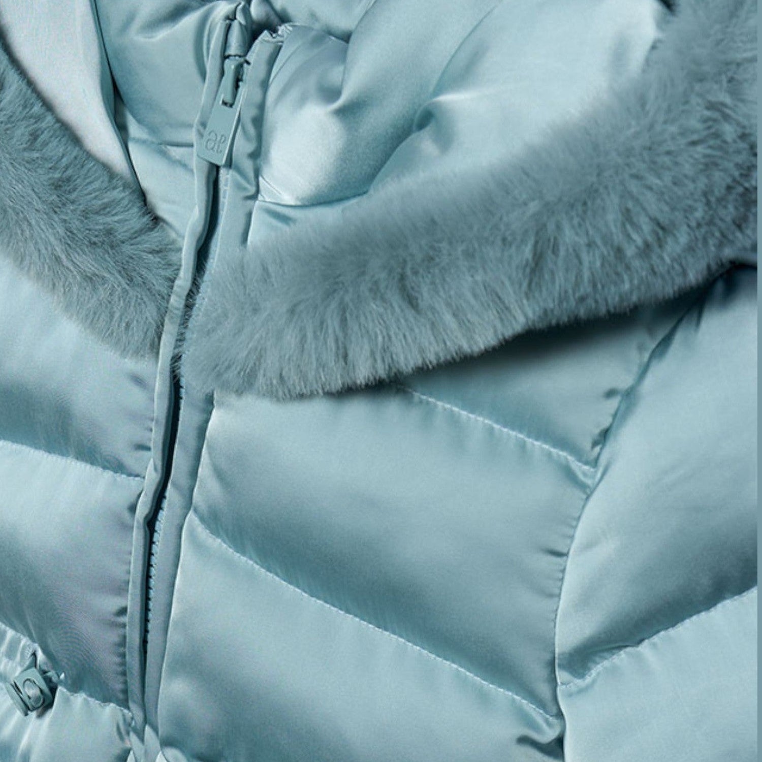 Giubbotto satinato pelo Bimba Verde 5849/16 -  NANU' BABY