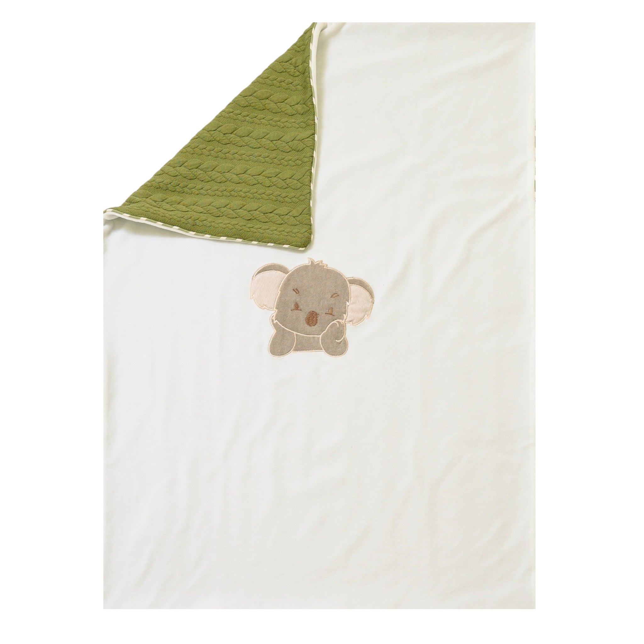Green Chenille Baby Blanket by SARTORIA DEI PICCOLI (code LC1113)