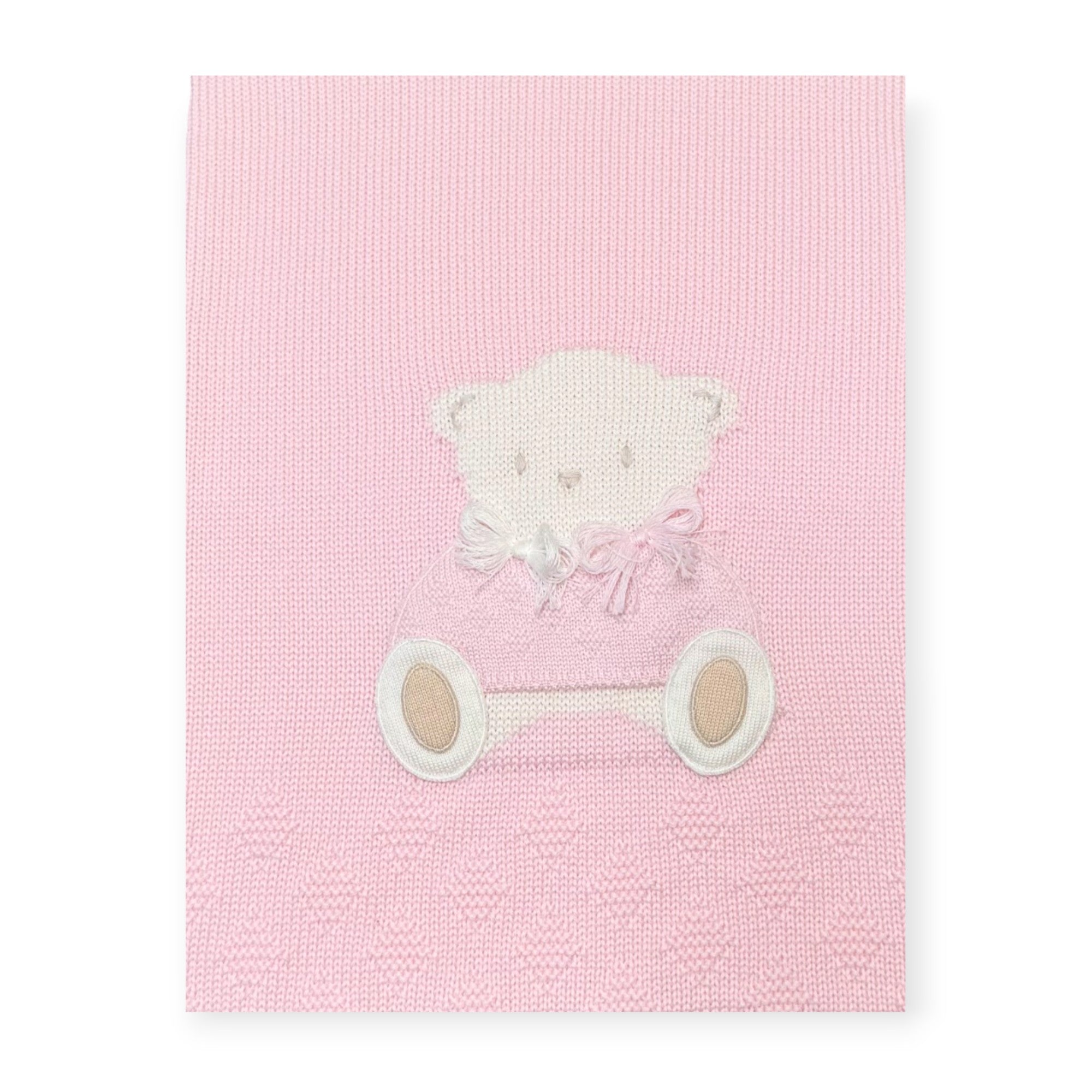 Pink Newborn Blanket, Pure Teddy Wool 7772