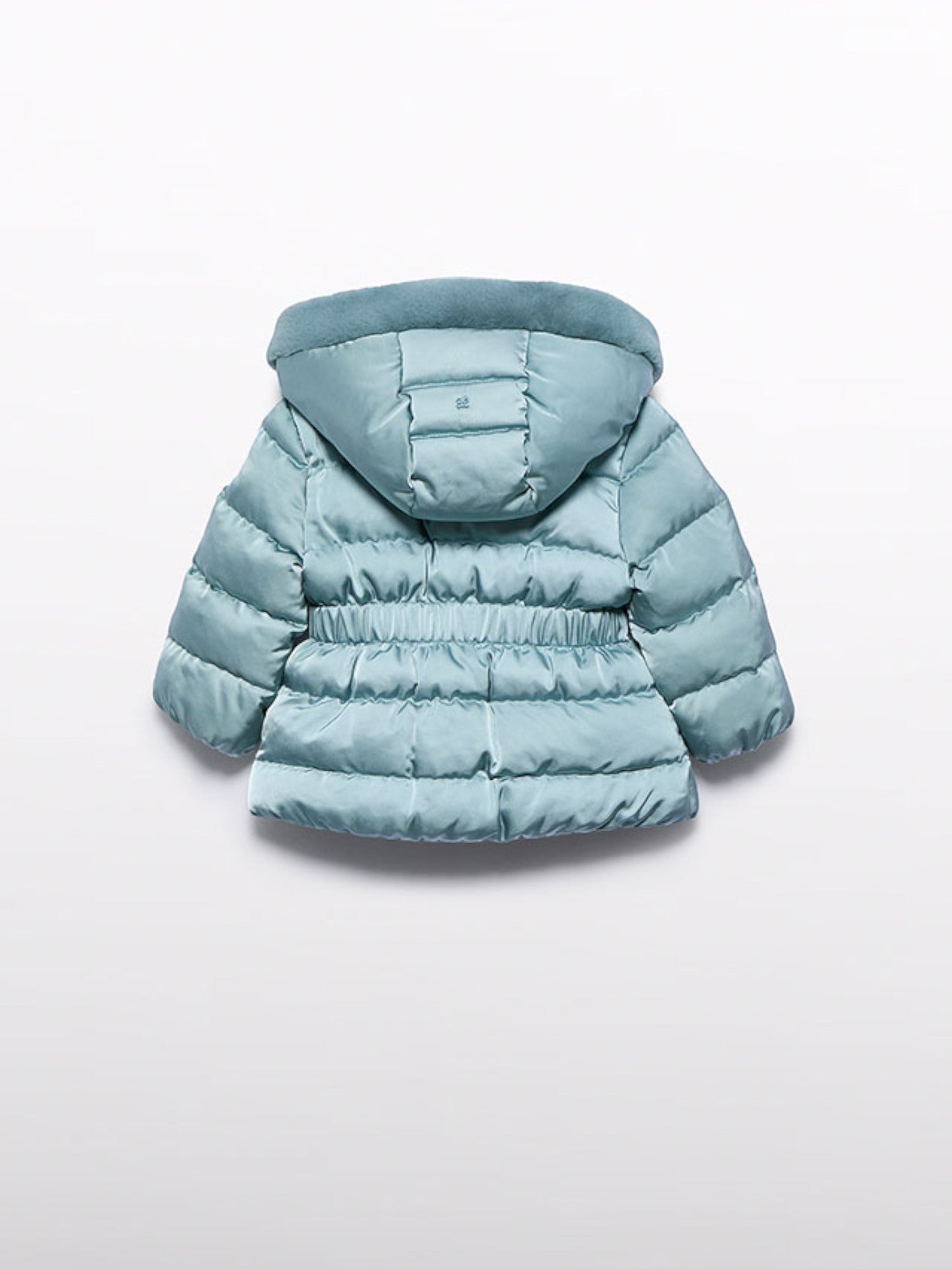 Giubbotto satinato pelo Bimba Verde 5821/21 - NANU' BABY
