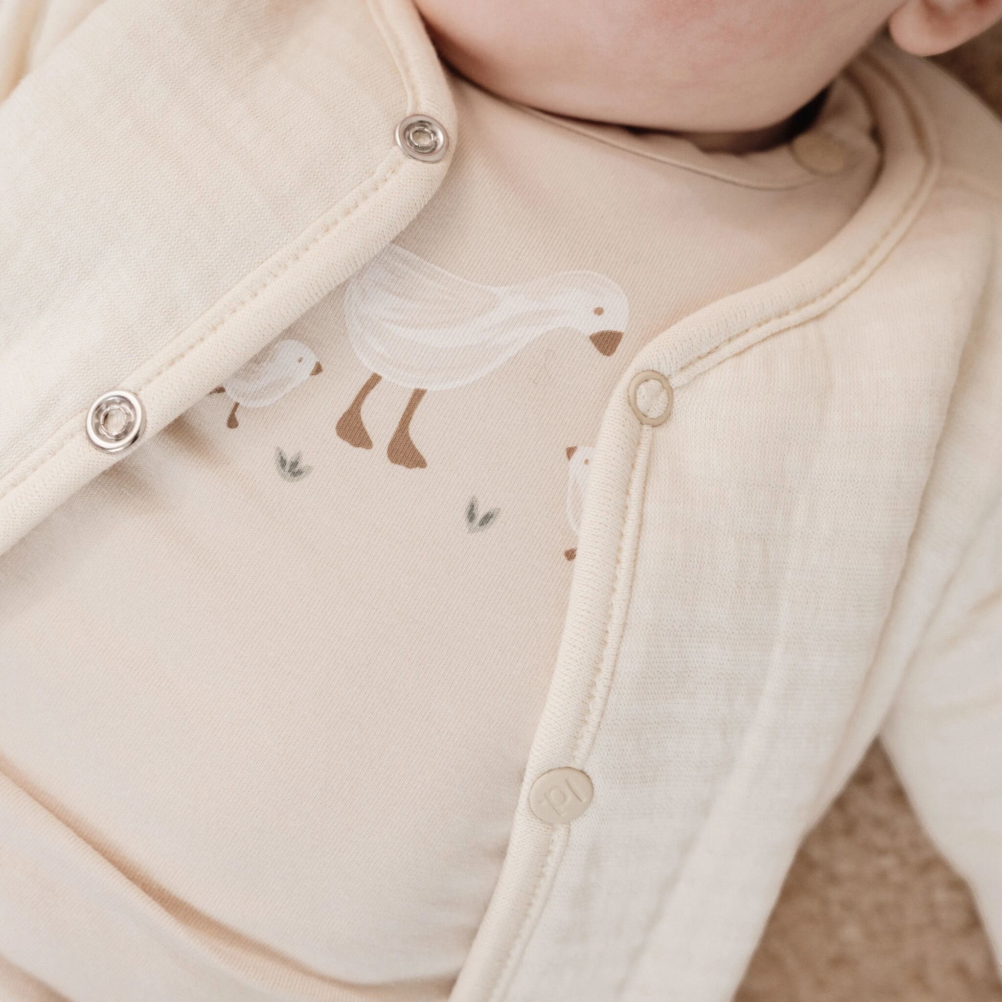 Reversible Baby Jacket, Beige, CL25292013
