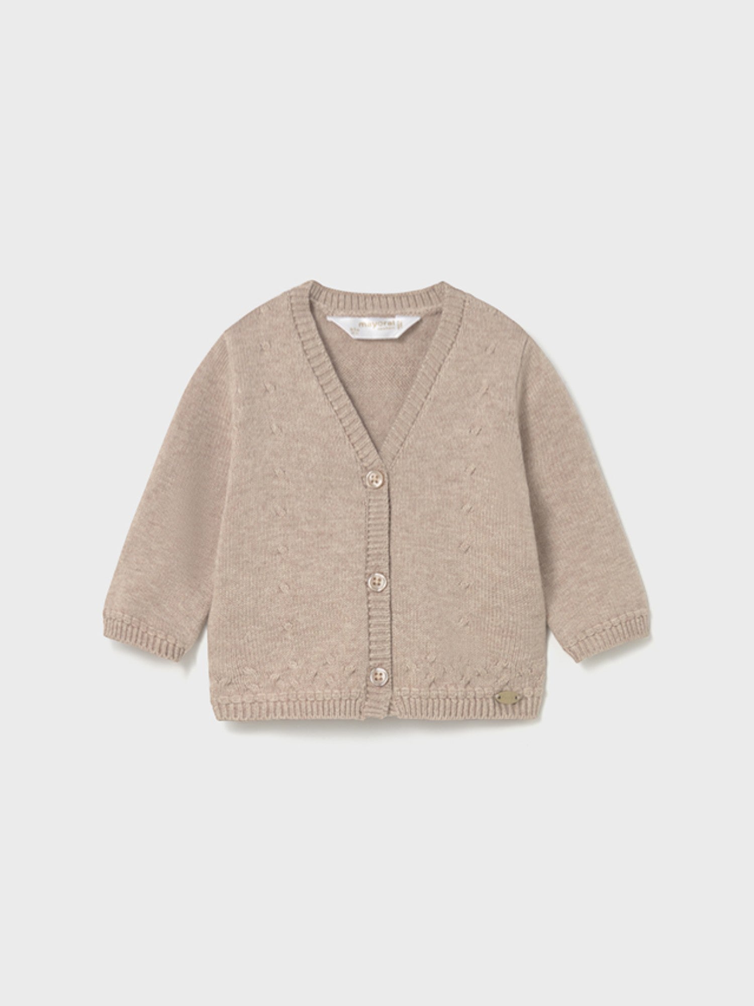 Cardigan Bimbo Beige Collo V Mayoral 2338/85 - NANÙ BABY - NANU' BABY