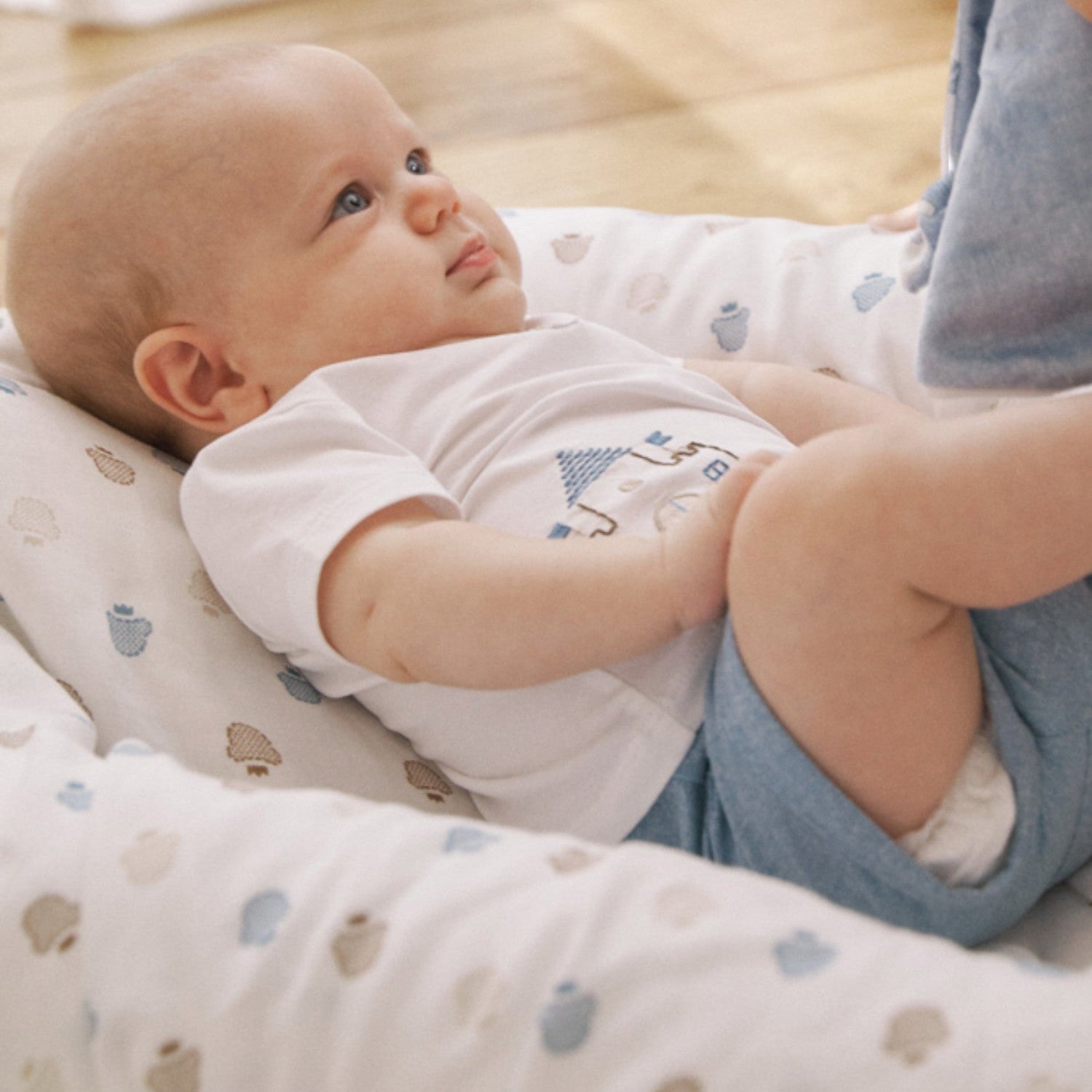 Garze bambu grande Neonato AZZURRO 9870 /A -  NANU' BABY